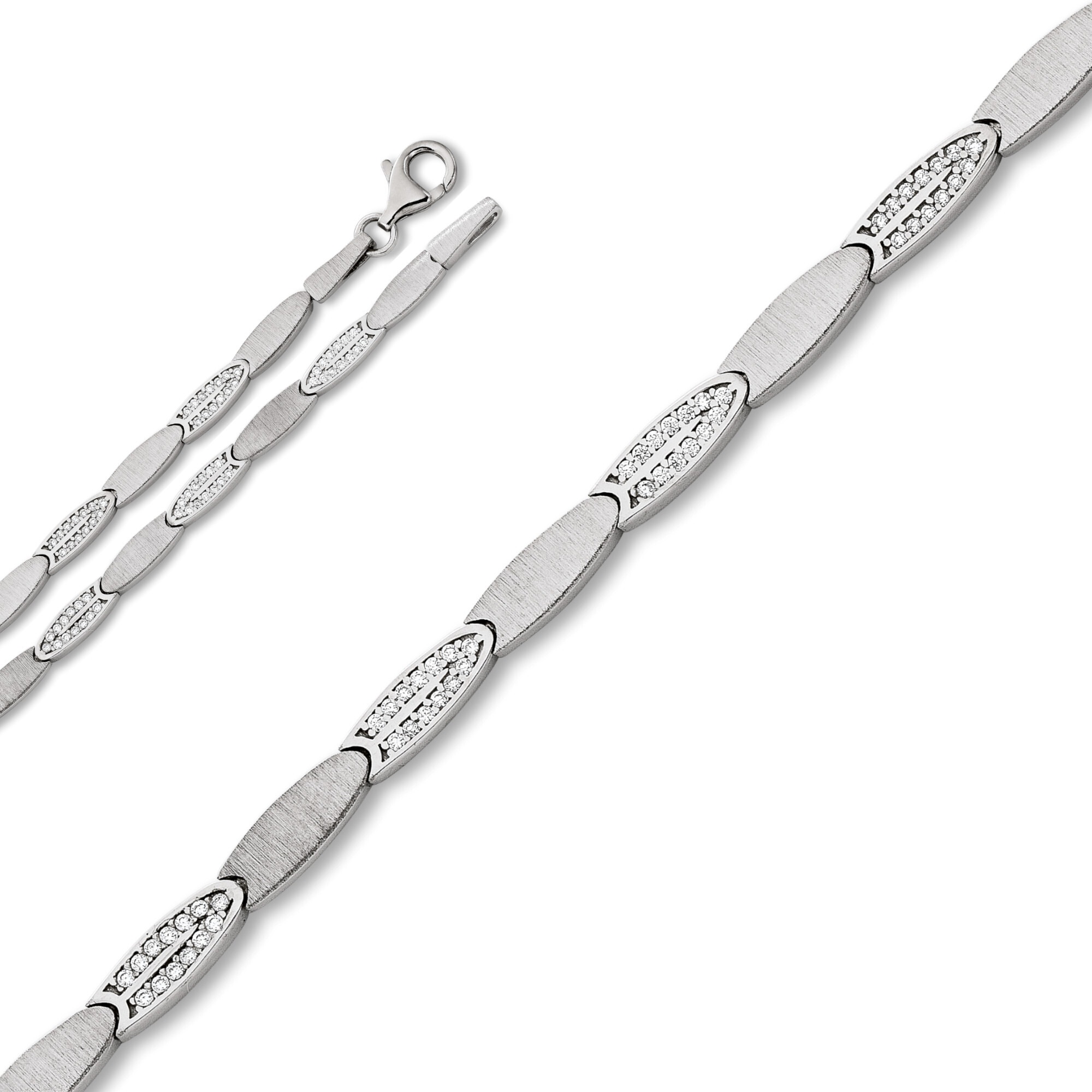 2. Bild von ONE ELEMENT Silberarmband »Zirkonia Armband aus 925 Silber 17 cm Ø«, Damen Silber Schmuck