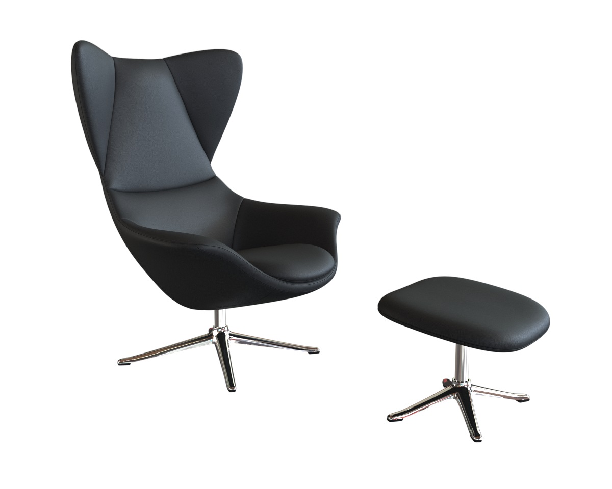 FLEXLUX Ohrensessel »Stilo Relaxsessel, TV-Sessel, OTTOs Choice«, Solitär, Stil-Ikone, drehbar, Fuß Aluminium