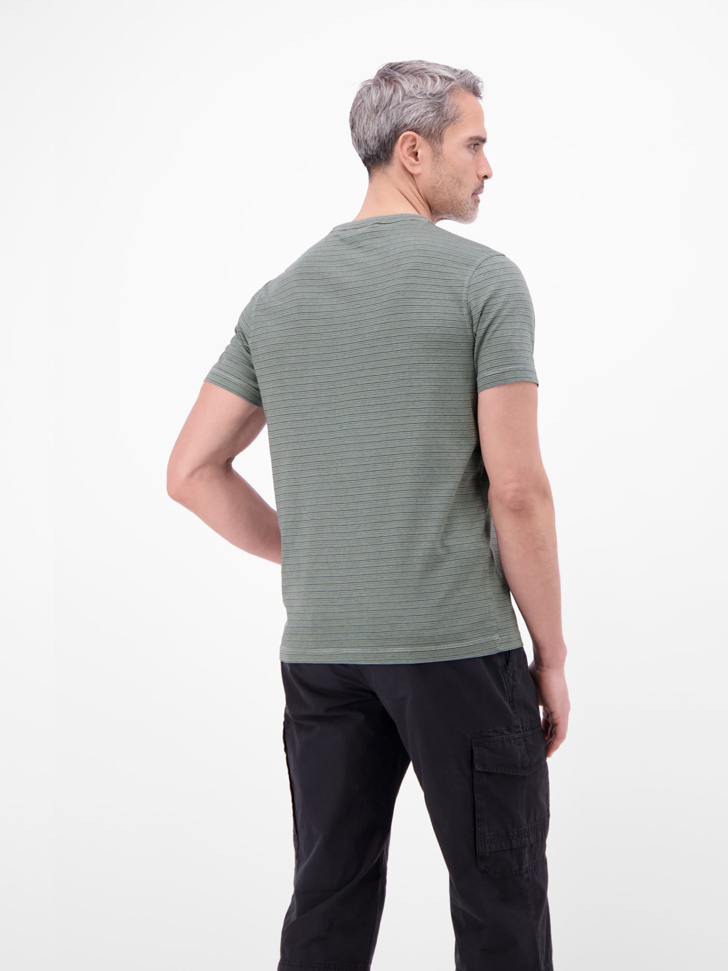 LERROS Kurzarmshirt mit Serafino-Kragen