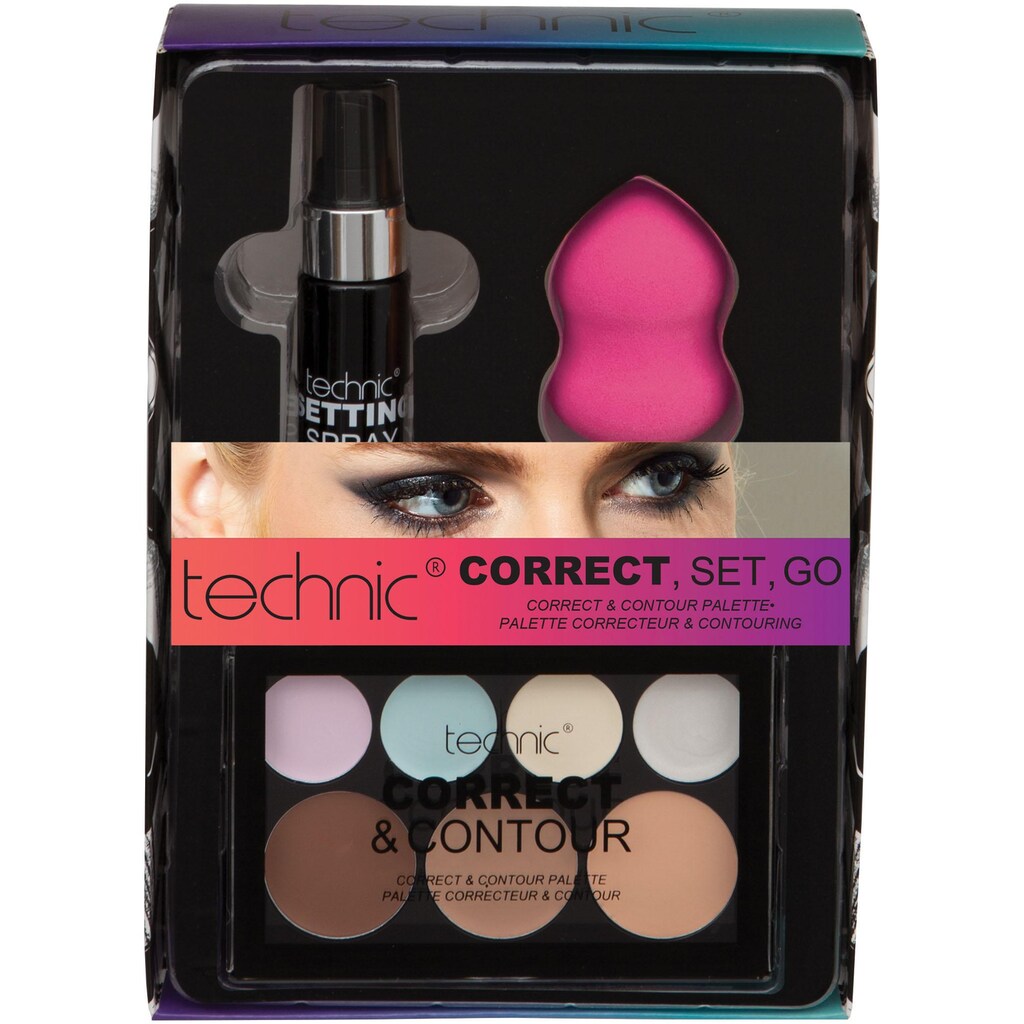 technic Make-up Set »Correct«, (Set, 3 tlg.)