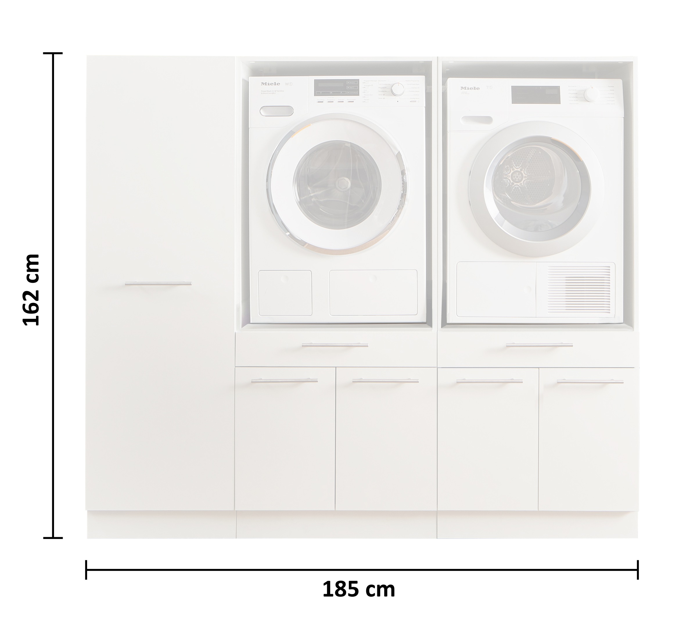 Laundreezy Mehrzweckschrank-Set »LAUNDREEZY LDSK12«, Breite 185 cm