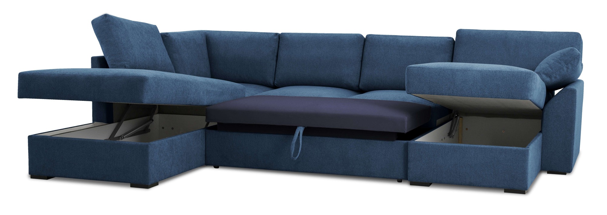Home affaire Wohnlandschaft »Citry«, Breite 309 cm, Chenille, Bettfunktion, Bettkasten, U-Form