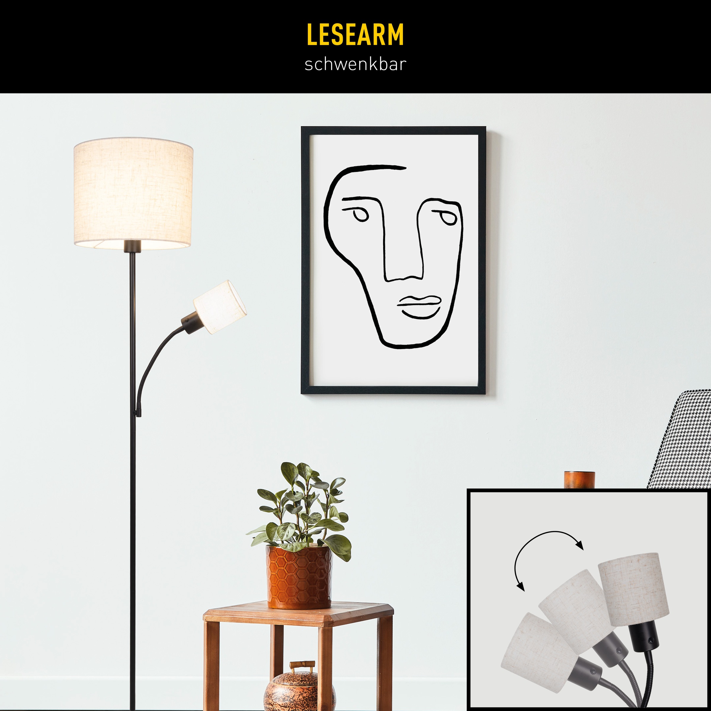 näve Stehlampe »Filomena« E14   E27 1 Stk. günstig online kaufen