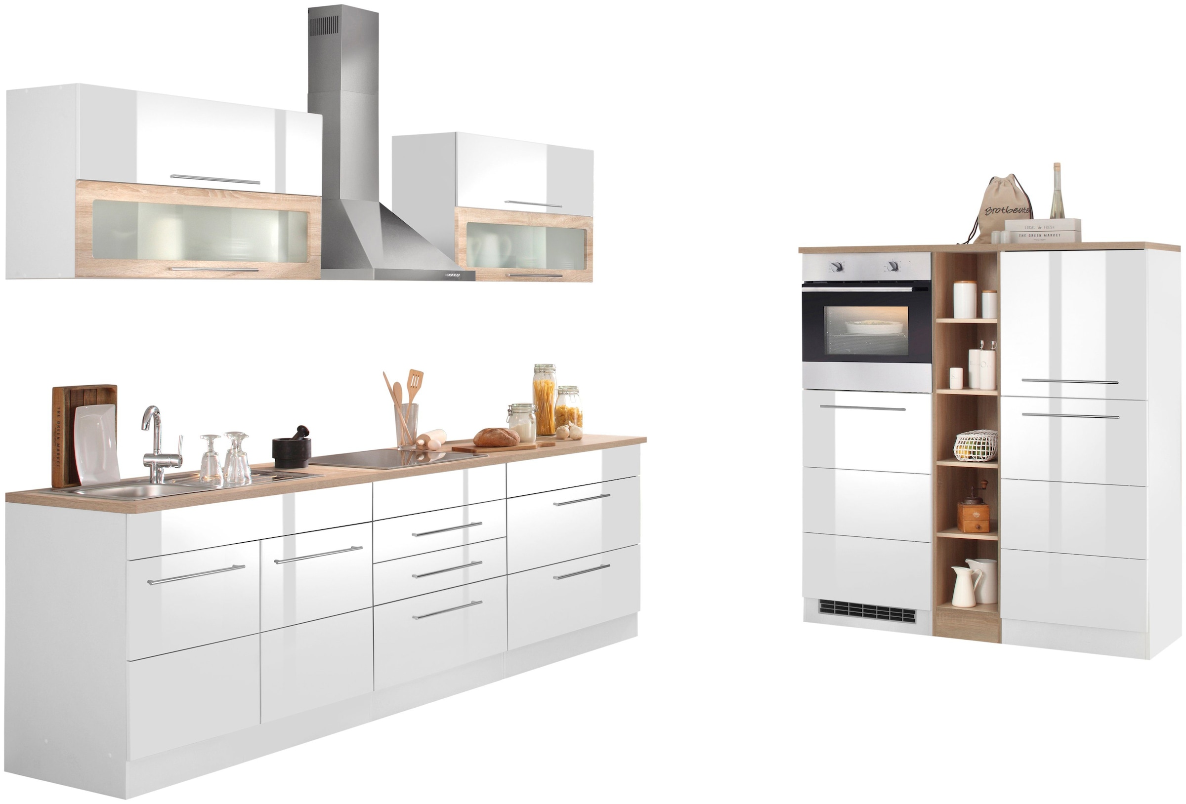 KOCHSTATION Küchenzeile »KS-Wien« Breite 430 cm, wahlweise mit E-Geräten un günstig online kaufen