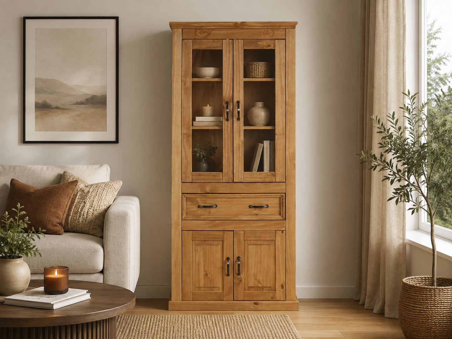 OTTO home Vitrine »Selma« Höhe 180 cm (2-trg.)