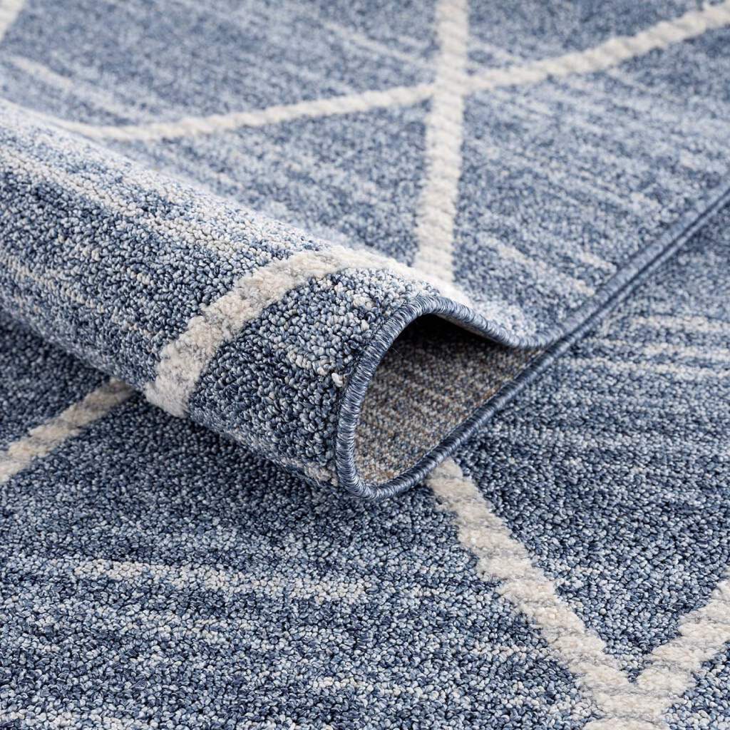 Carpet City Teppich »Art 2646«, rund, 7 mm Höhe, Kurzflor, Rauten-Optik, ideal für Flur & Diele