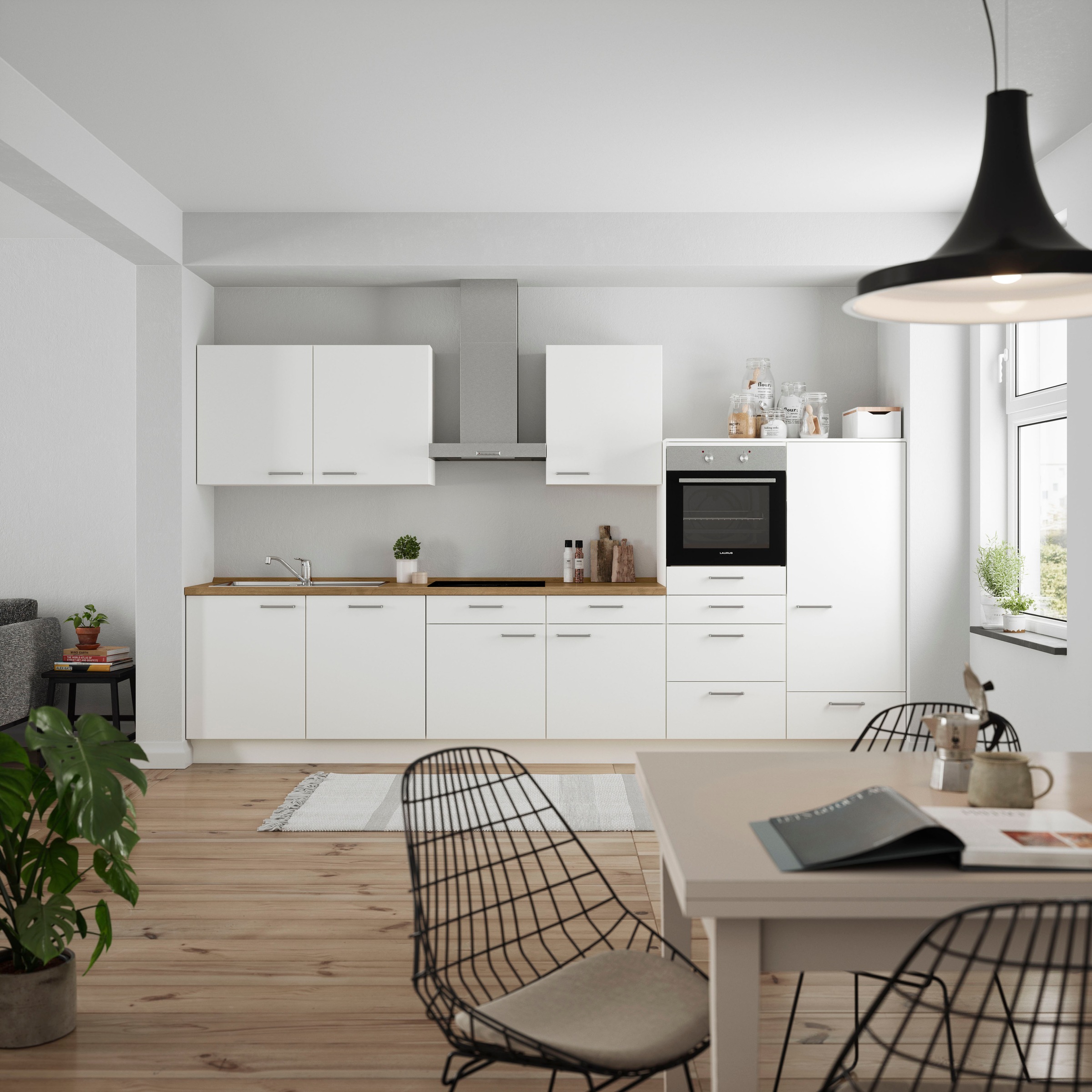 nobilia® Küchenzeile »"Touch I"«, vormontiert, Ausrichtung wählbar, Breite 360 cm, wahlw. mit E-Geräten