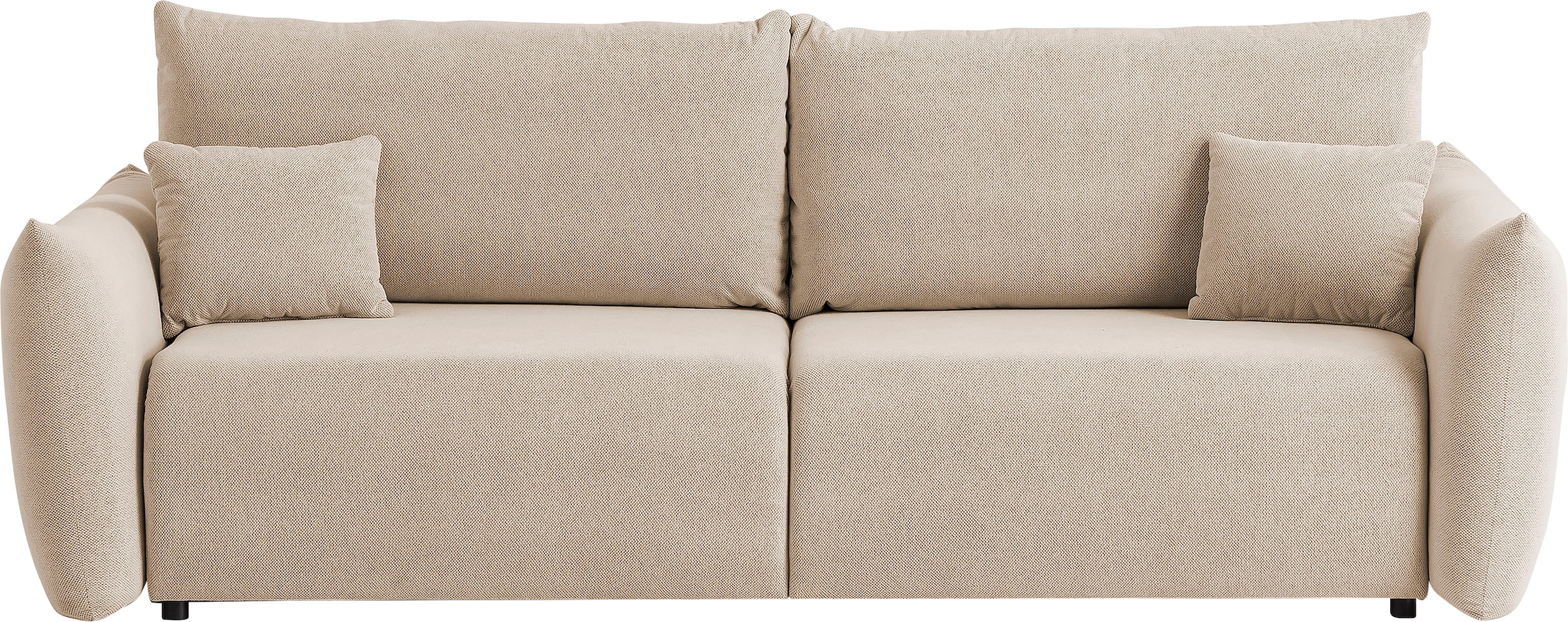 INOSIGN 3-Sitzer »MAVAS Schlafsofa mit Bettkasten«, ca.240/108cm (Liegefläche 212/145 cm), Cord, Chenille, Struktur