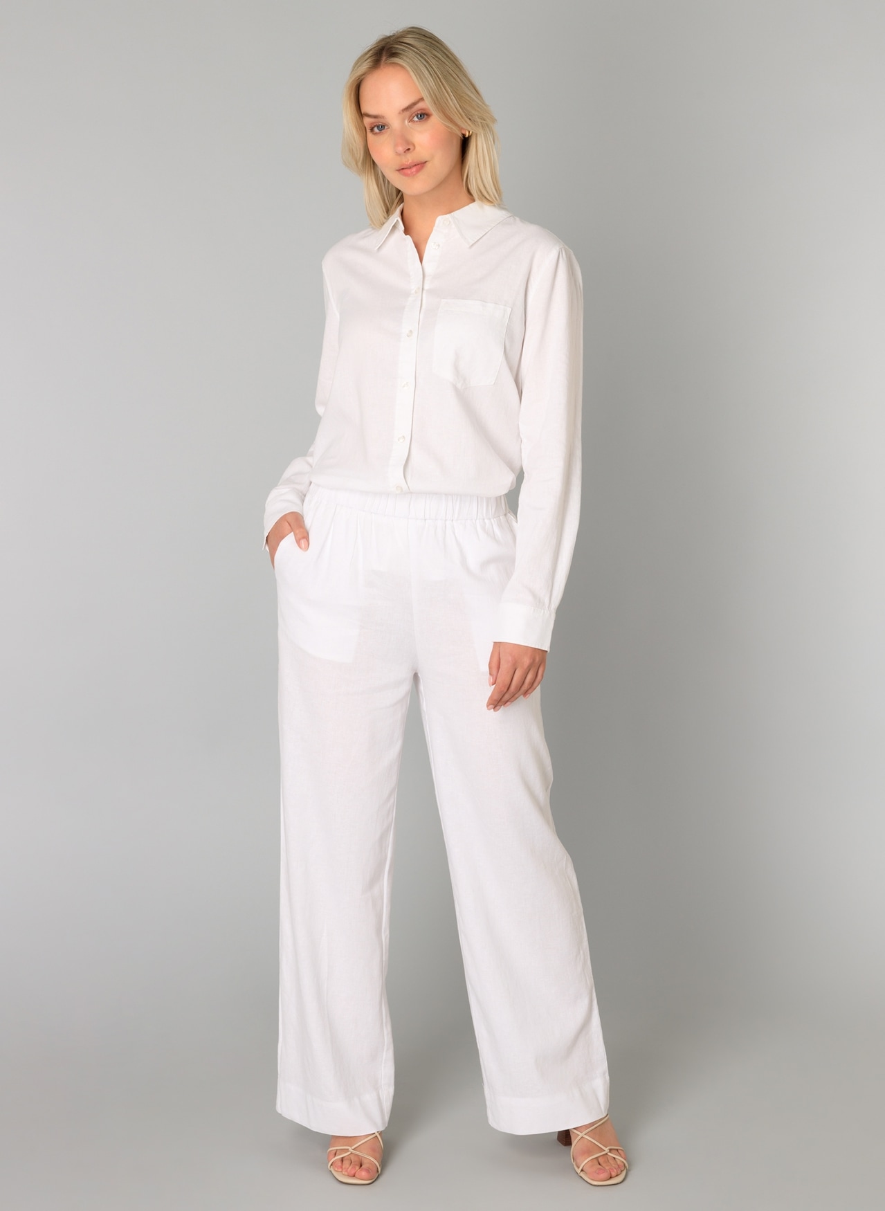 Base Level Leinenhose »Yul«, Sommerhose mit elastischem Bund