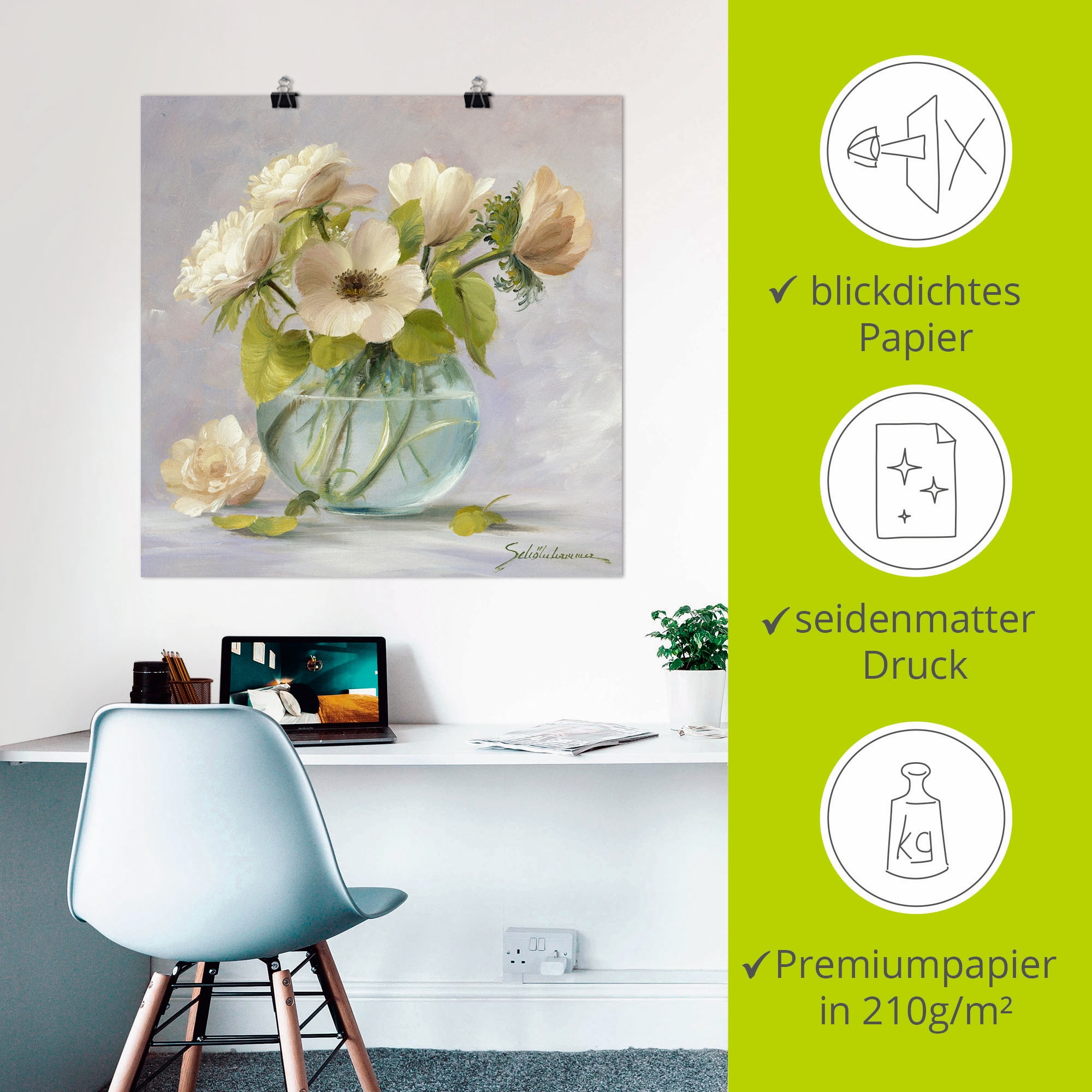 Artland Wandbild »Gelbe Windröschen«, Blumen, (1 St.), als Leinwandbild, Poster in verschied. Größen