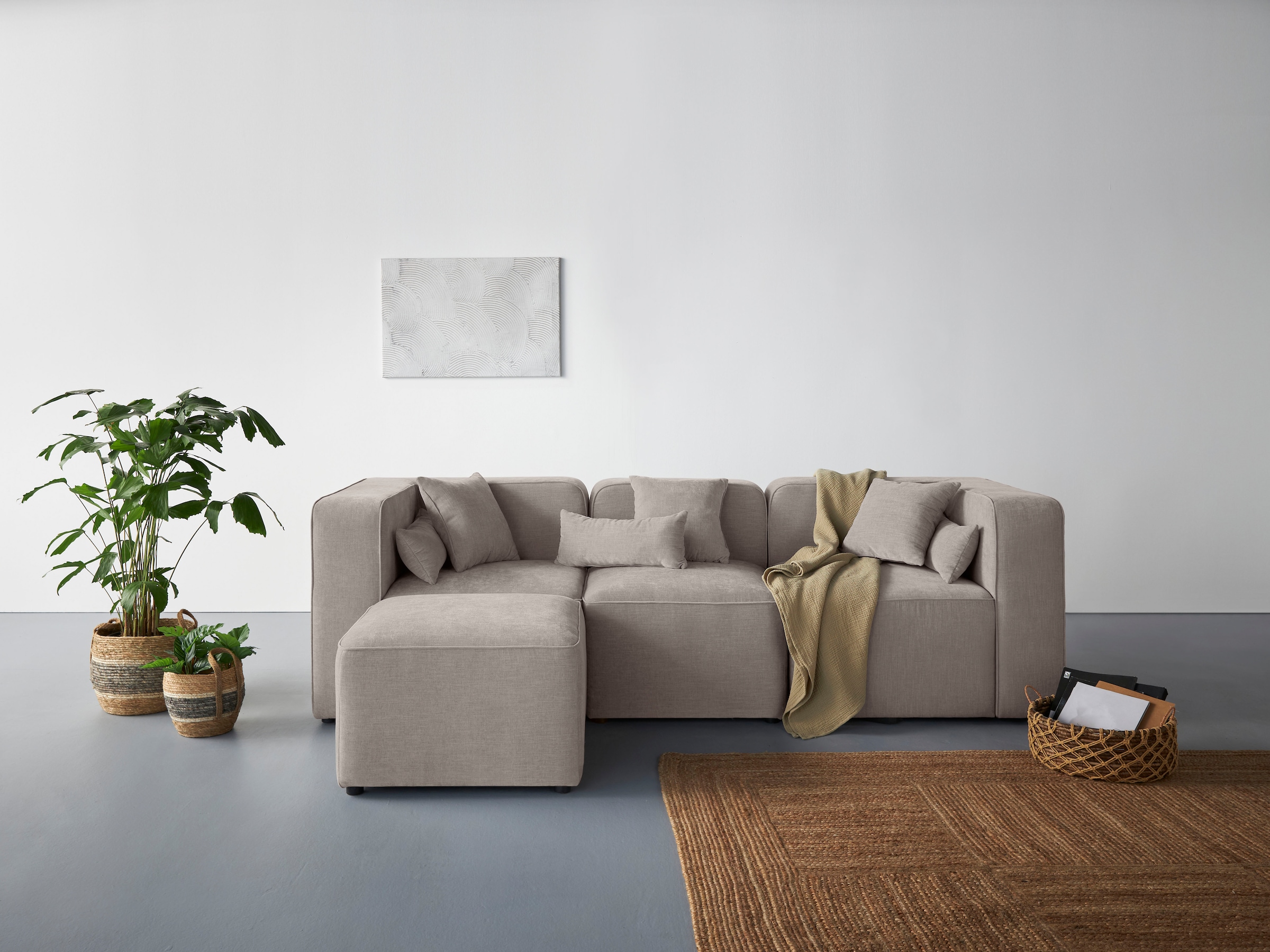 Home affaire 3-Sitzer »Sundstrup L-Form« Modulserie, individuelle Zusammens günstig online kaufen