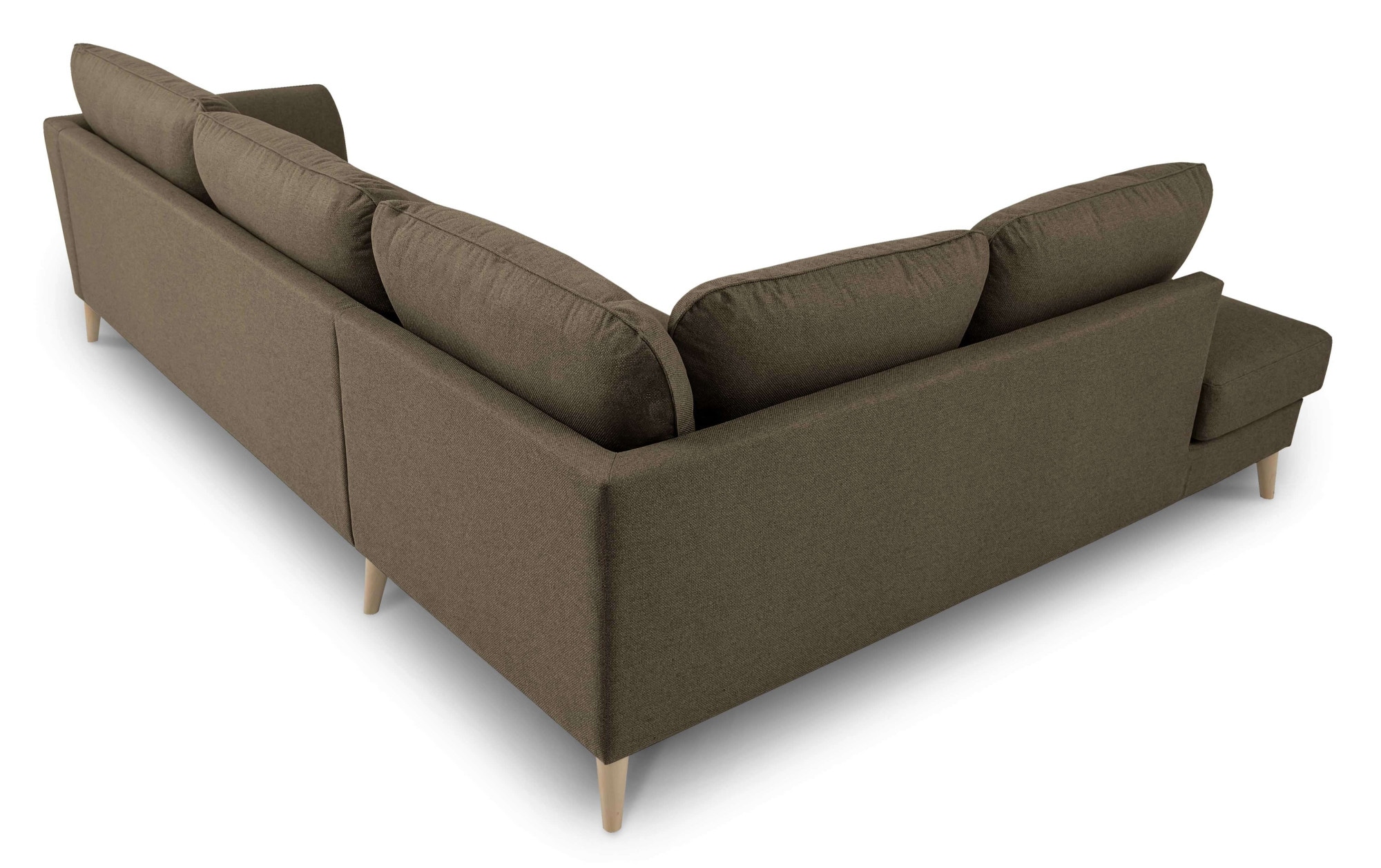 Home affaire Ecksofa »MARSEILLE 278/202 cm, L-Form, Ottom. rechts/links«, Massivholzbeine aus Eiche, in verschieden Bezügen und Farbvarianten