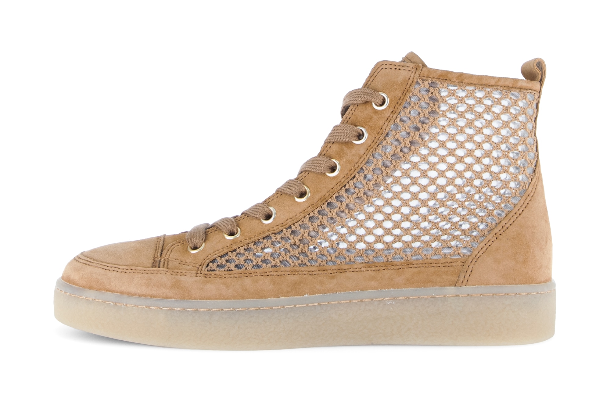 Gabor Plateausneaker  , Schnürschuh, Freizeitschuh, High-Top-Sneaker mit modischer Stickerei