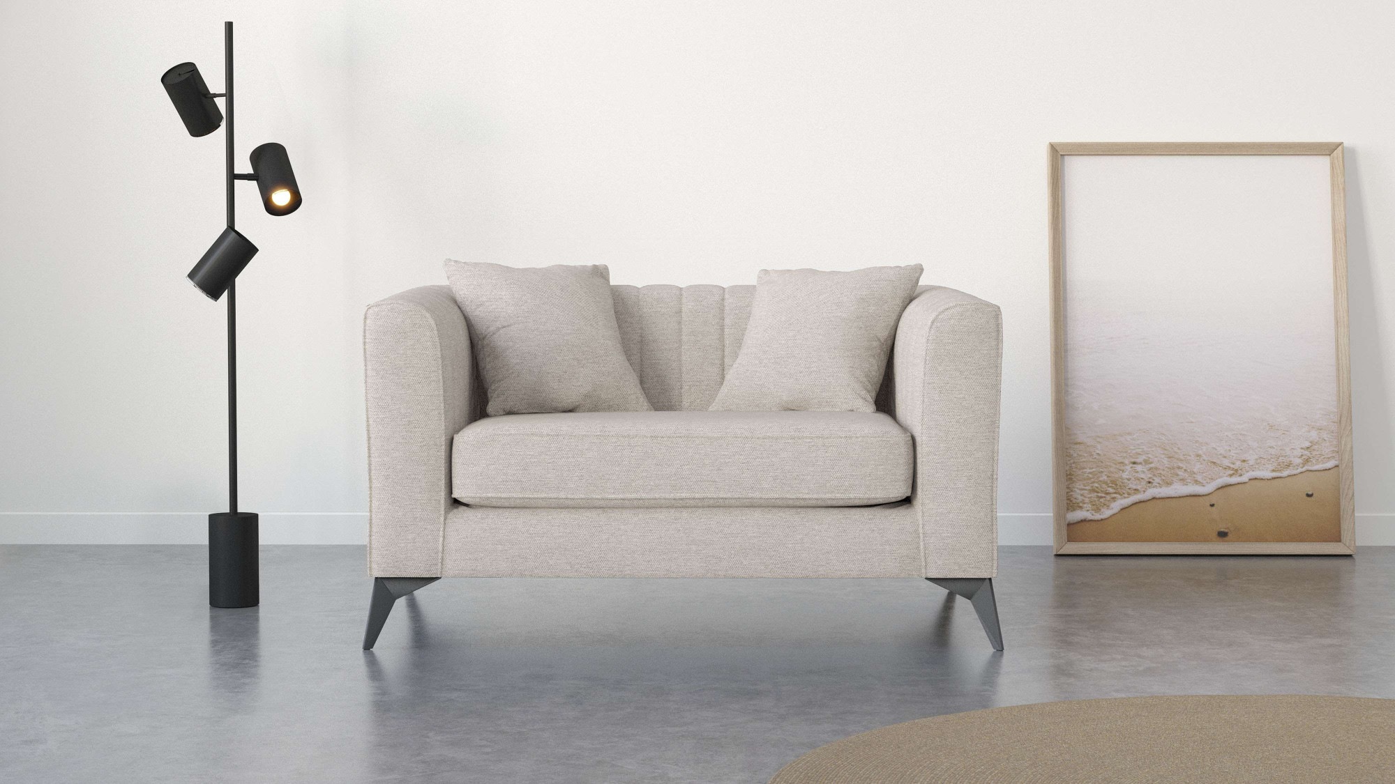 Home affaire Loveseat »MATTHEW Loungesessel, Maße B/T/H: 130/86/74 cm« incl günstig online kaufen