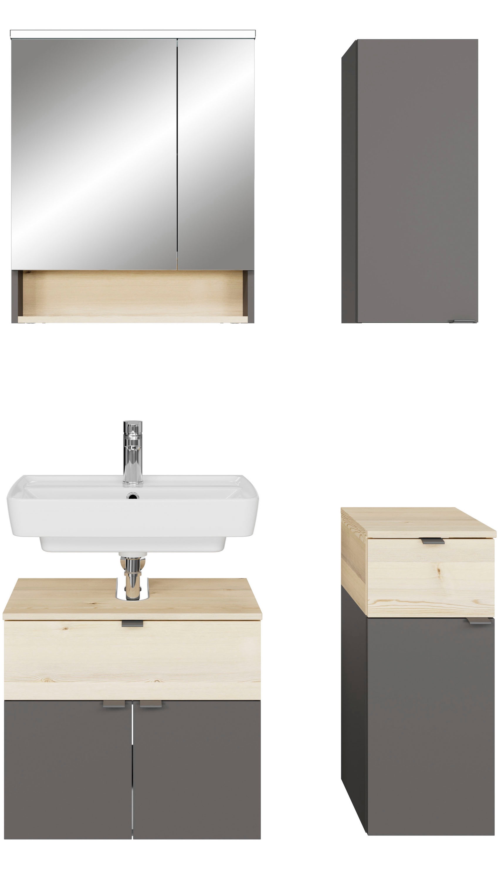 Saphir Badmöbel-Set »Quickset 394«, (Komplett-Set, 4 St.) günstig online kaufen