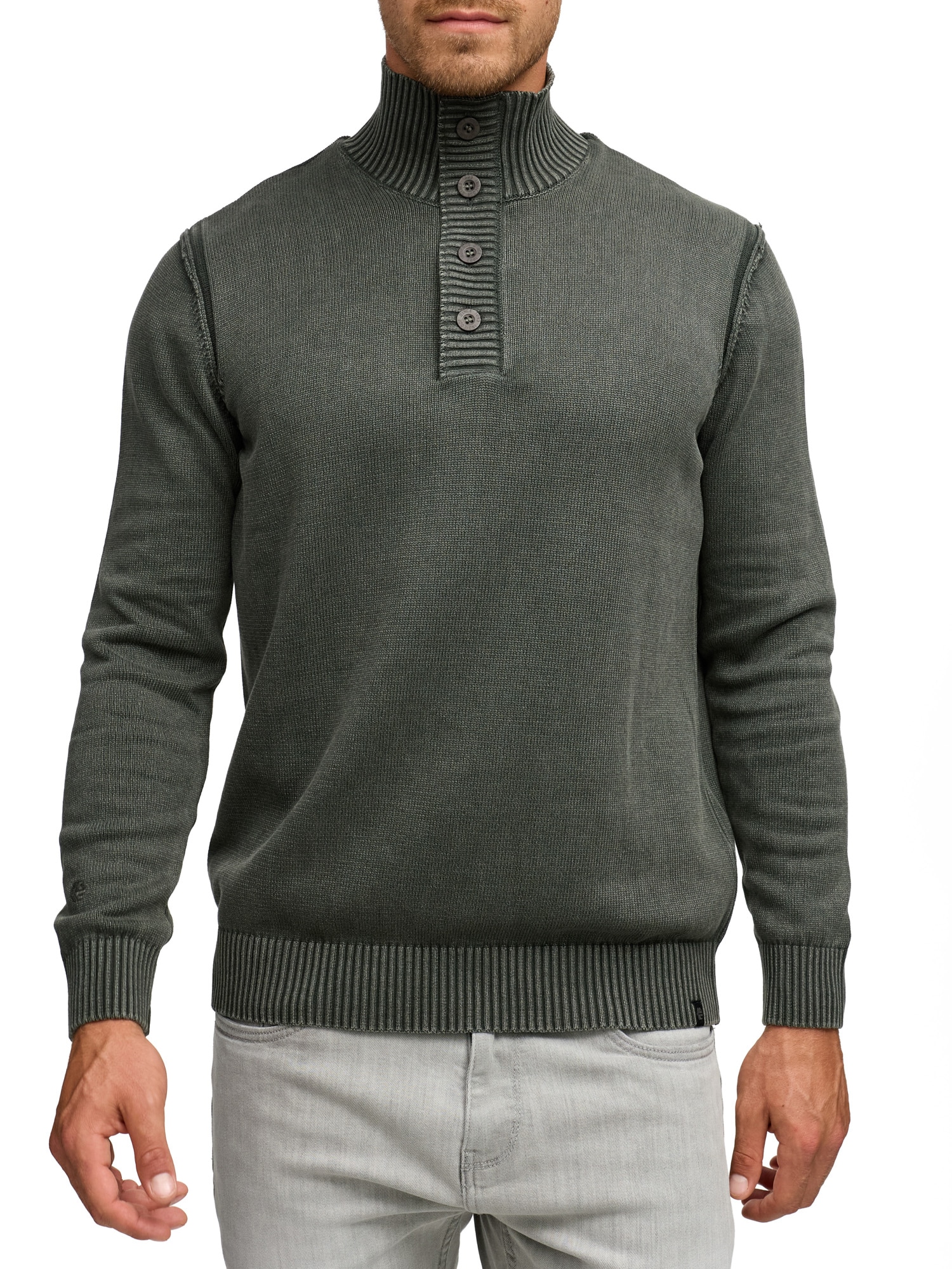 Indicode Strickpullover »INNiels ½ Placket«