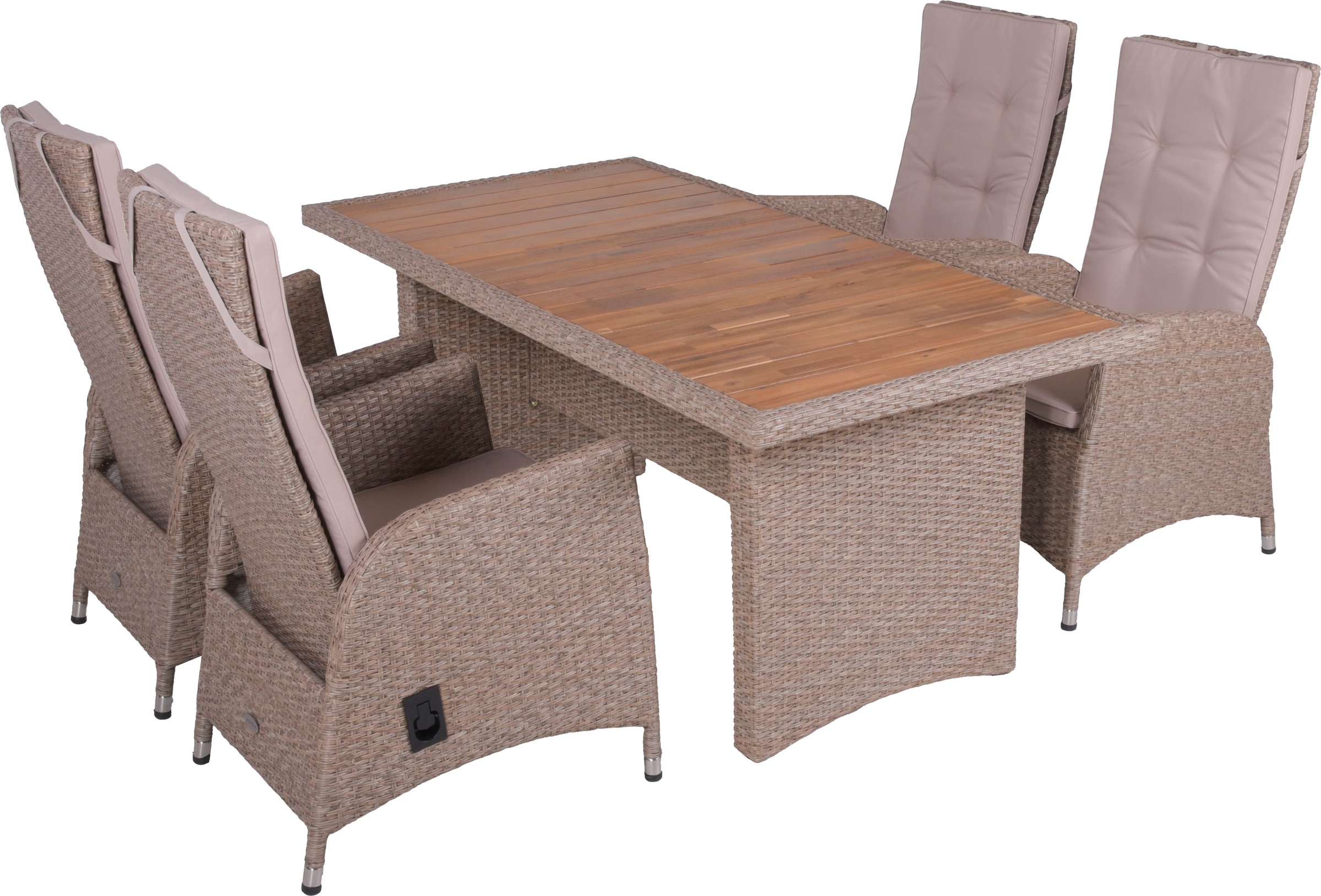 Garden Pleasure Garten-Essgruppe », Tischgruppe »BRAGA Set 03«, weidenbraun günstig online kaufen