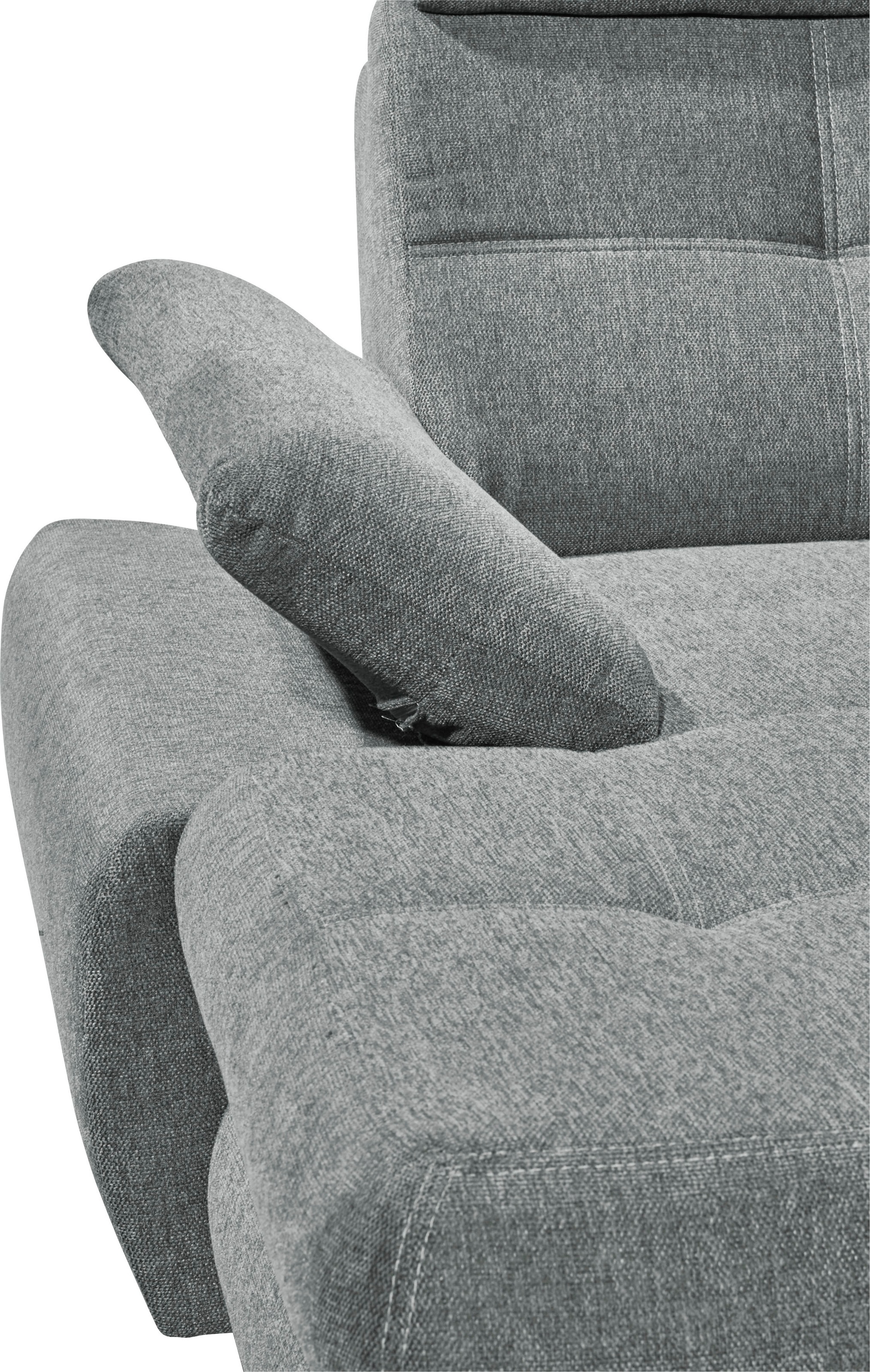 ED EXCITING DESIGN Wohnlandschaft »Alba U-Form«, mit Bettfunktion, Bettkasten, Armteilverstellung & Kopfstützen
