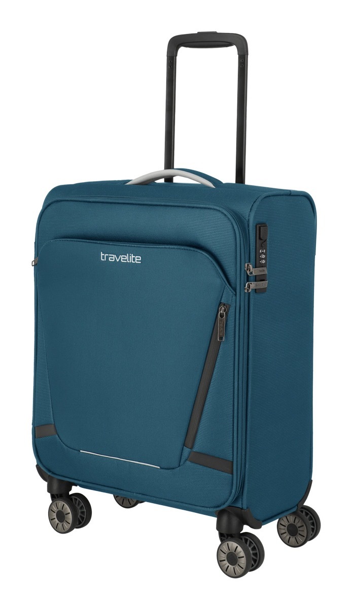 travelite Handgepäck-Trolley »JETPACK Multi Light 4 Cabin, konzipiert für Condor & Ryanair«, 4 Rollen, Weichgepäck-Koffer Handgepäck für die meisten gängigen Airlines