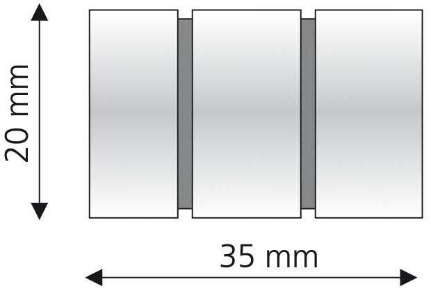 Liedeco Gardinenstangen-Endstück »Zylinder mit Rille«, (Set, 2 St.), für Gardinenstangen Ø 16 mm