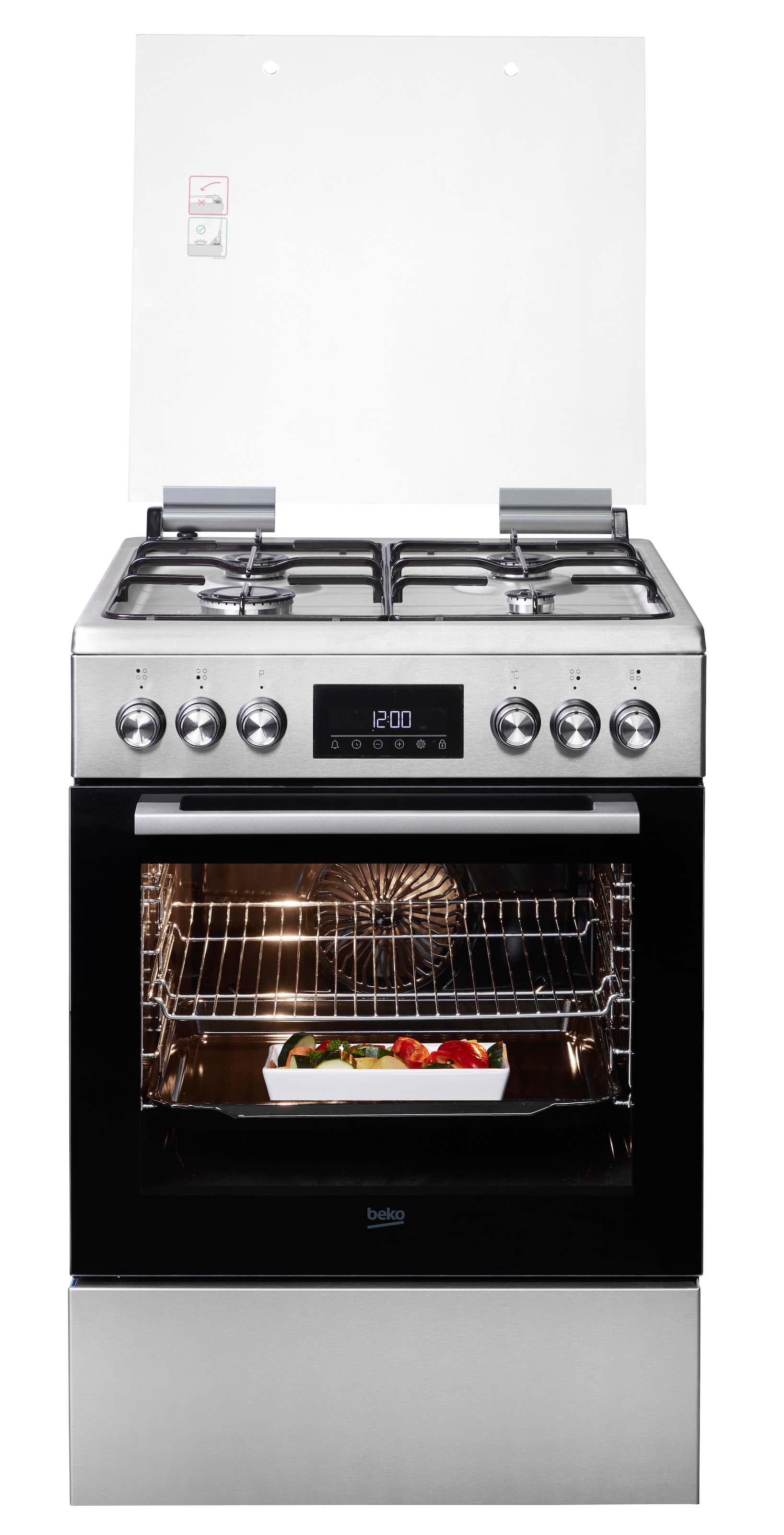 BEKO Gas-Standherd »FBM62320XDSL« mit Teleskopauszug nachrüstbar