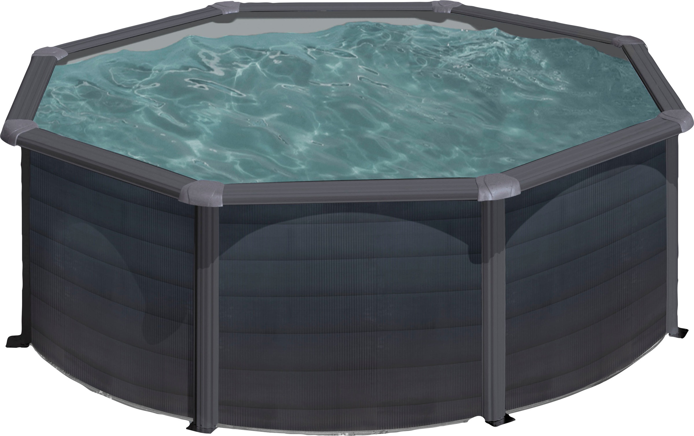 Gre Rundpool »GRAPHITE« 4-tlg., Stahlwandpool, in verschiedenen Größen