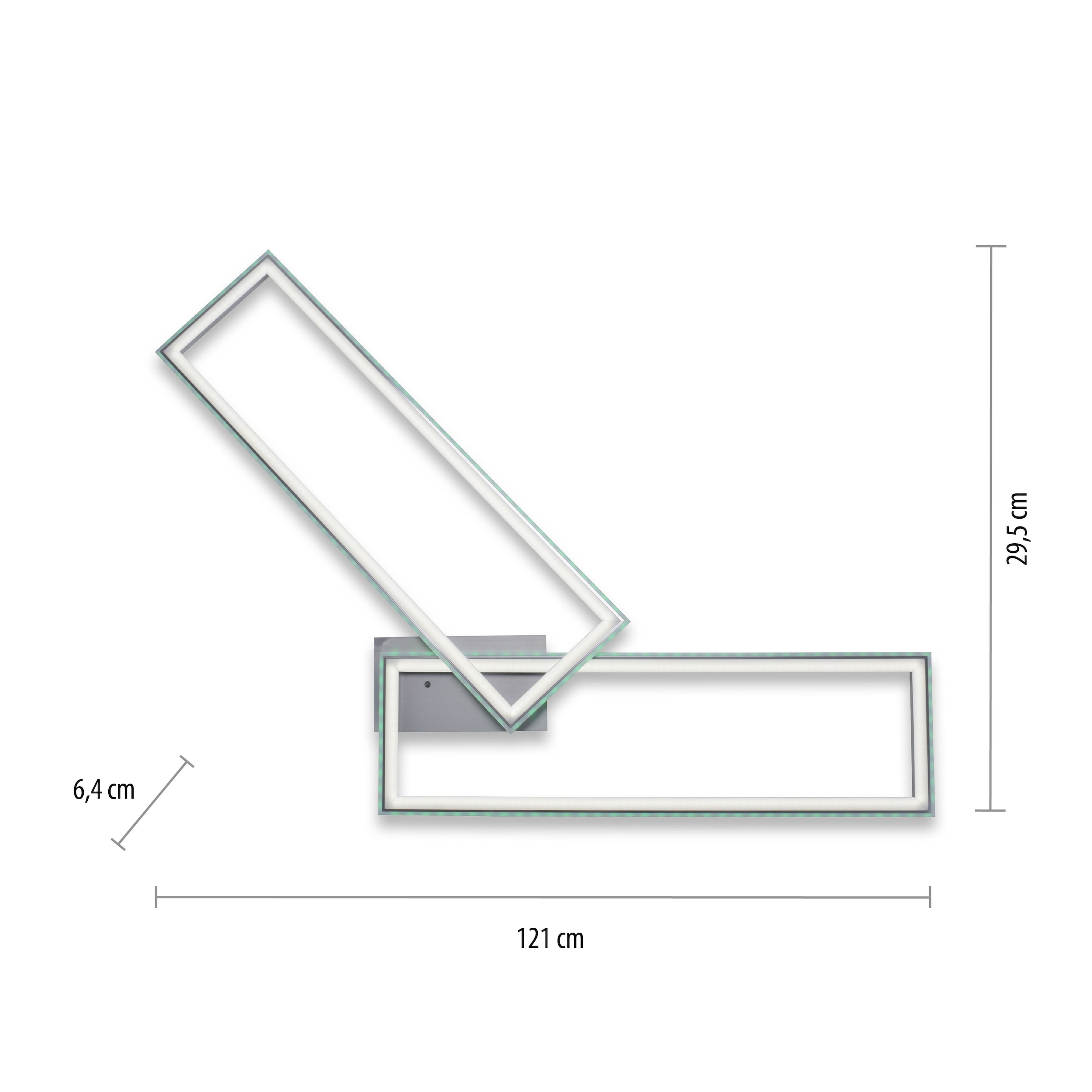 JUST LIGHT Deckenleuchte »FELIX60«, 2 flammig, Leuchtmittel LED-Board-LED-Board | LED fest integriert-LED fest integriert, LED, CCT - über Fernbedienung, RGB-Rainbow, Infrarot inkl., dimmbar