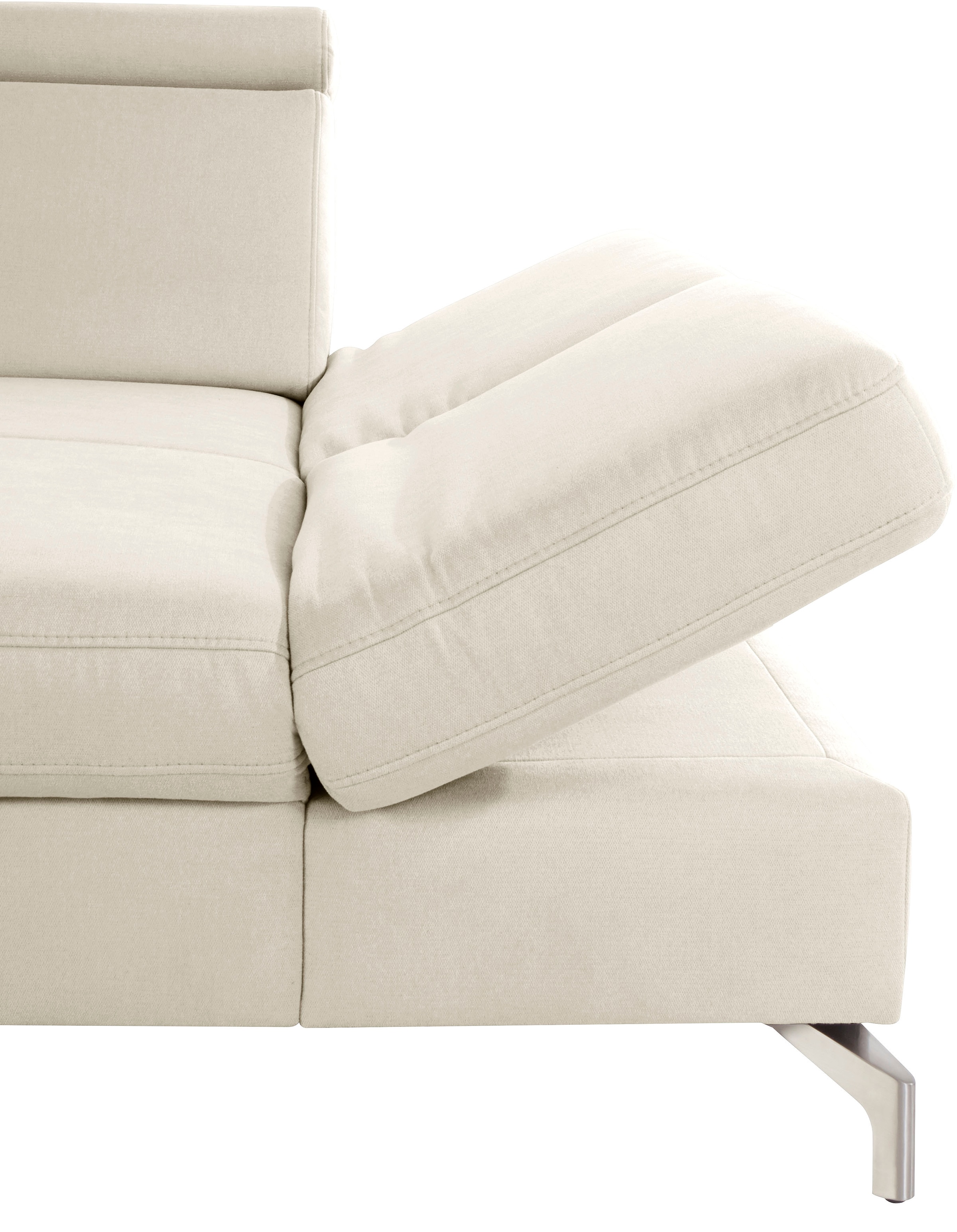 sit&more Ecksofa »Brisbane L-Form«, Fußhöhe 12 cm, inklusive Sitztiefen-, Armteil- und Kopfteilverstellung