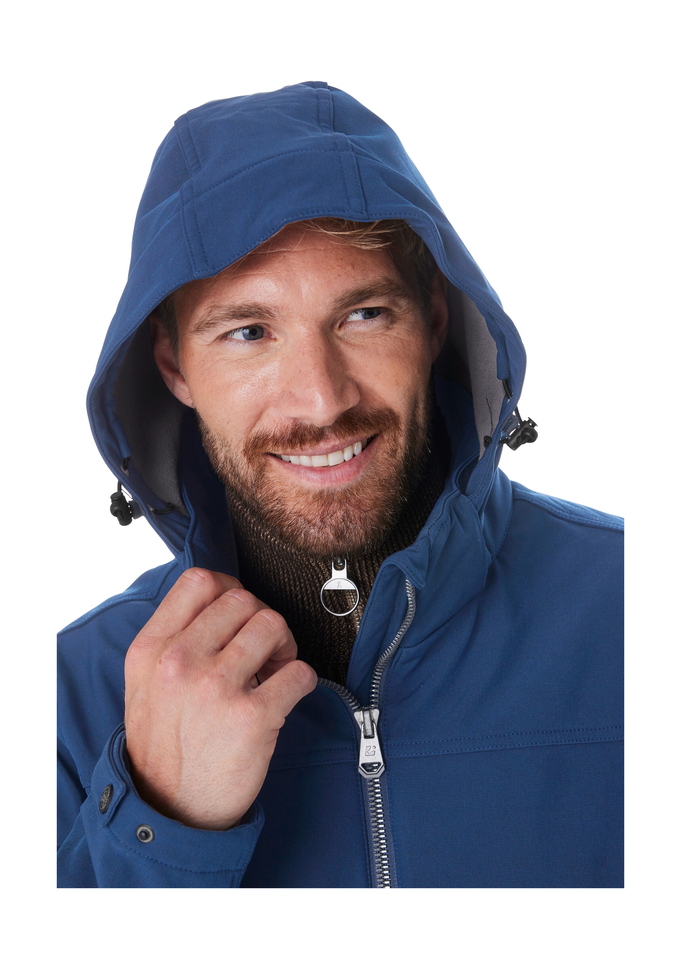 Killtec Softshelljacke »Herren Softshelljacke« Wasserabweisende Softshelljacke mit Fleece, abnehmbarer Kapuze