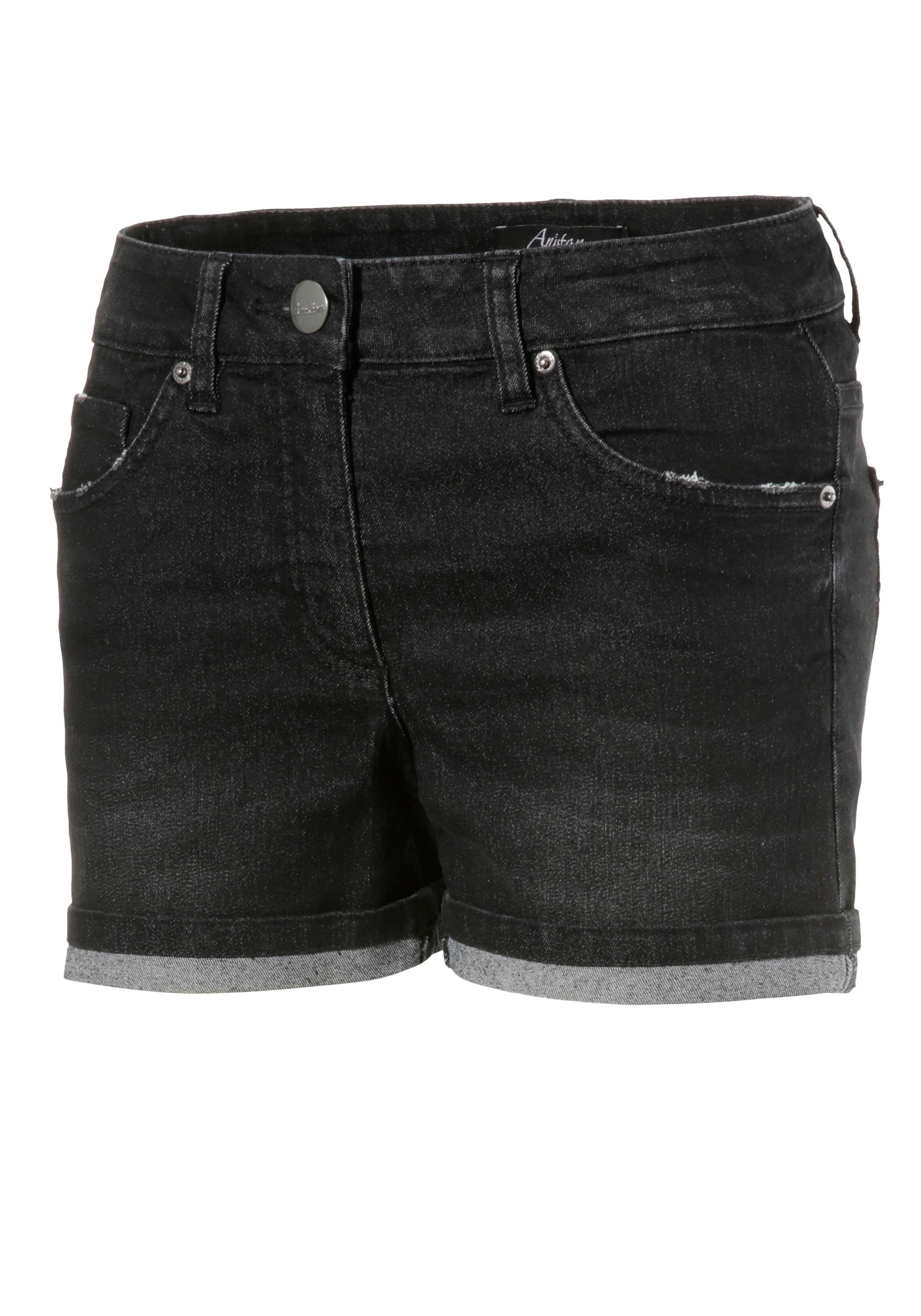 Aniston CASUAL Jeansshorts, mit leichten Abriebeffekte