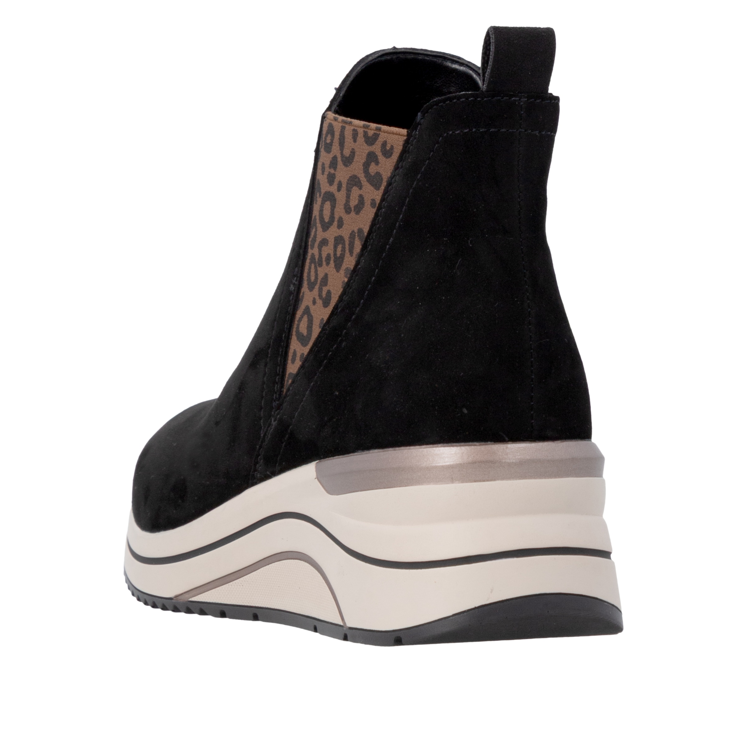 Remonte Keilstiefelette  Boots, Chelseaboots, Plateaustiefelette mit Leo-Stretcheinsatz