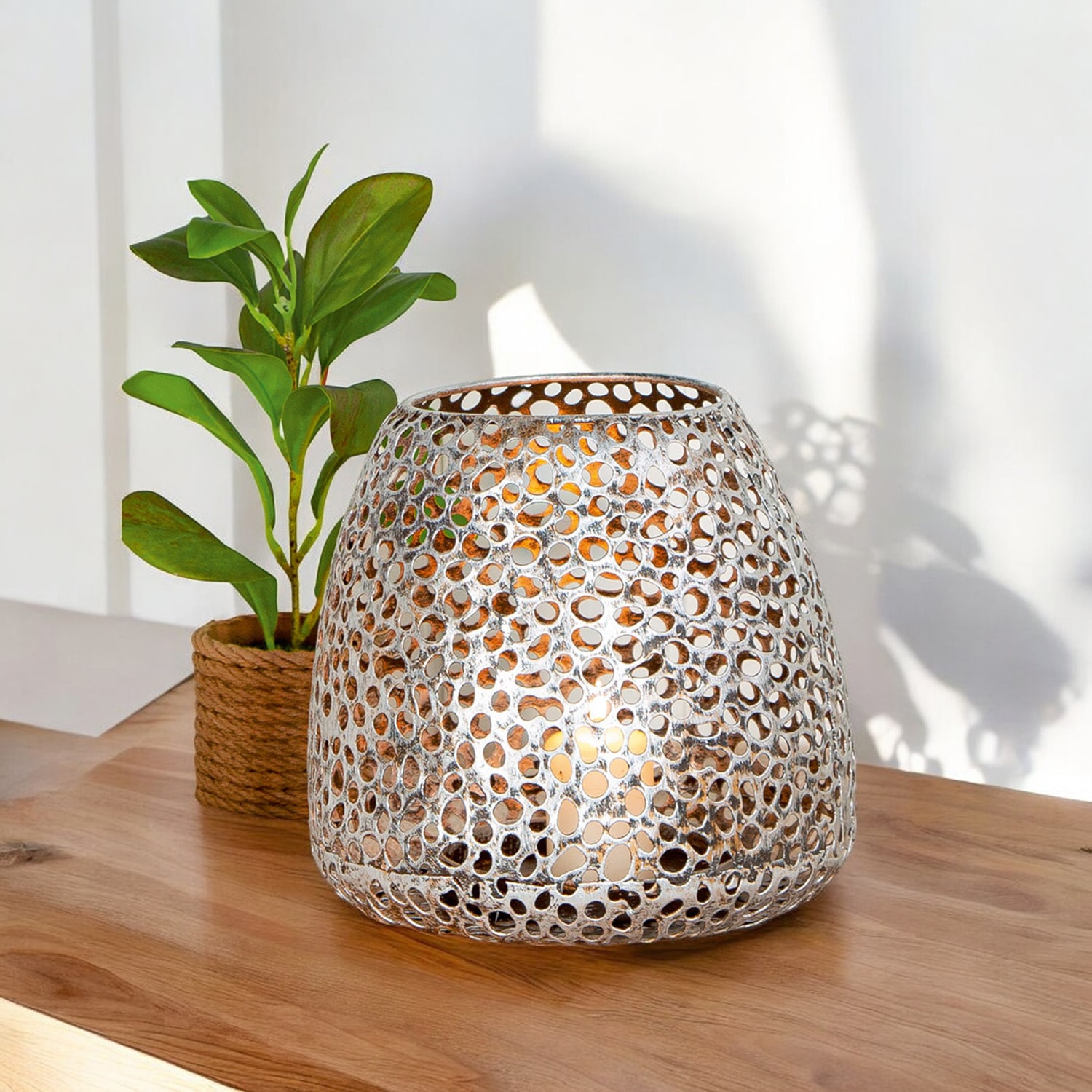 Casablanca by Gilde Windlicht »Windlicht Chico antik-silber«, (1 St.)
