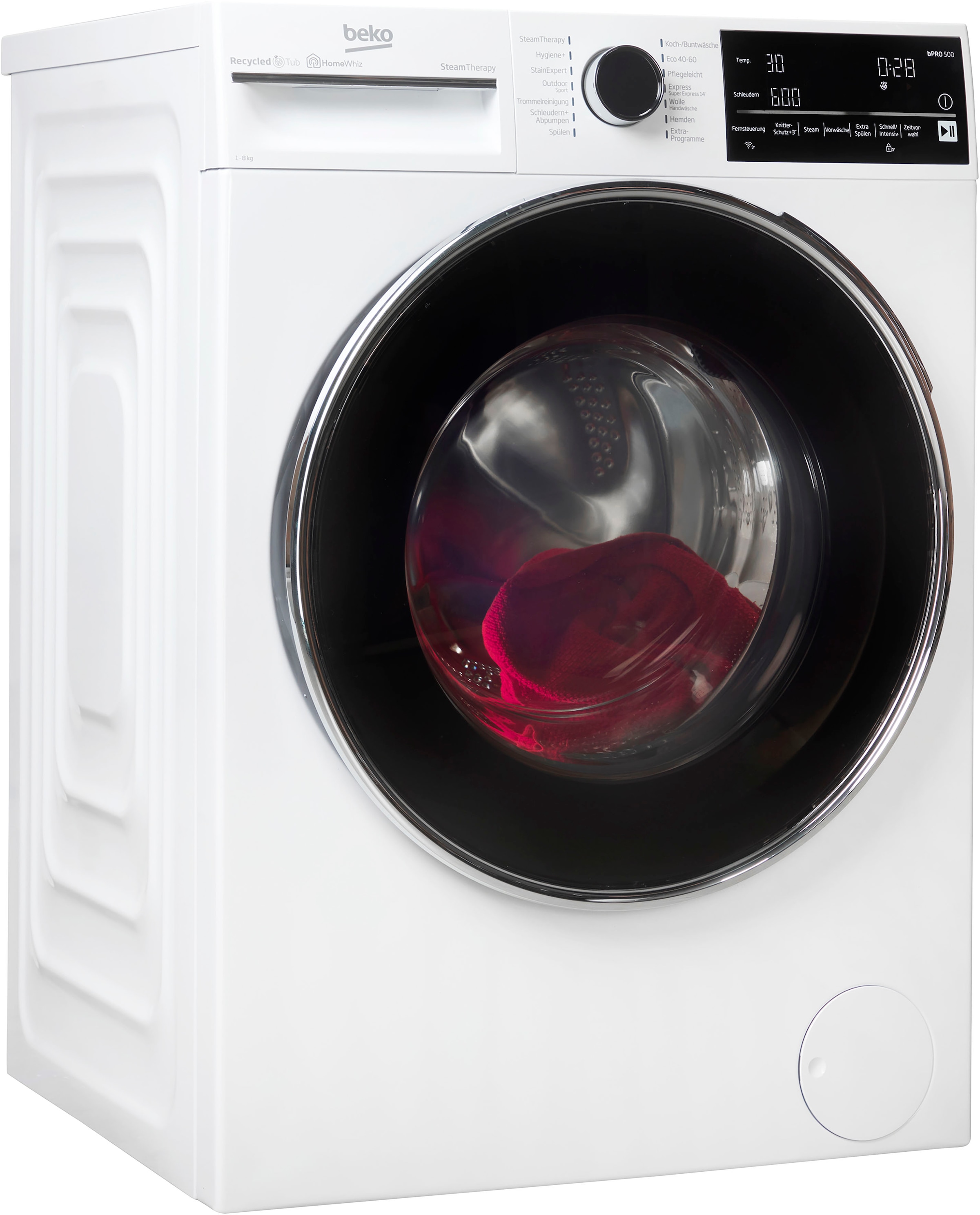 BEKO Waschmaschine »B5WFT78410W 7178551900«, 8 kg, 1400 U/min, AddXtra Nach günstig online kaufen