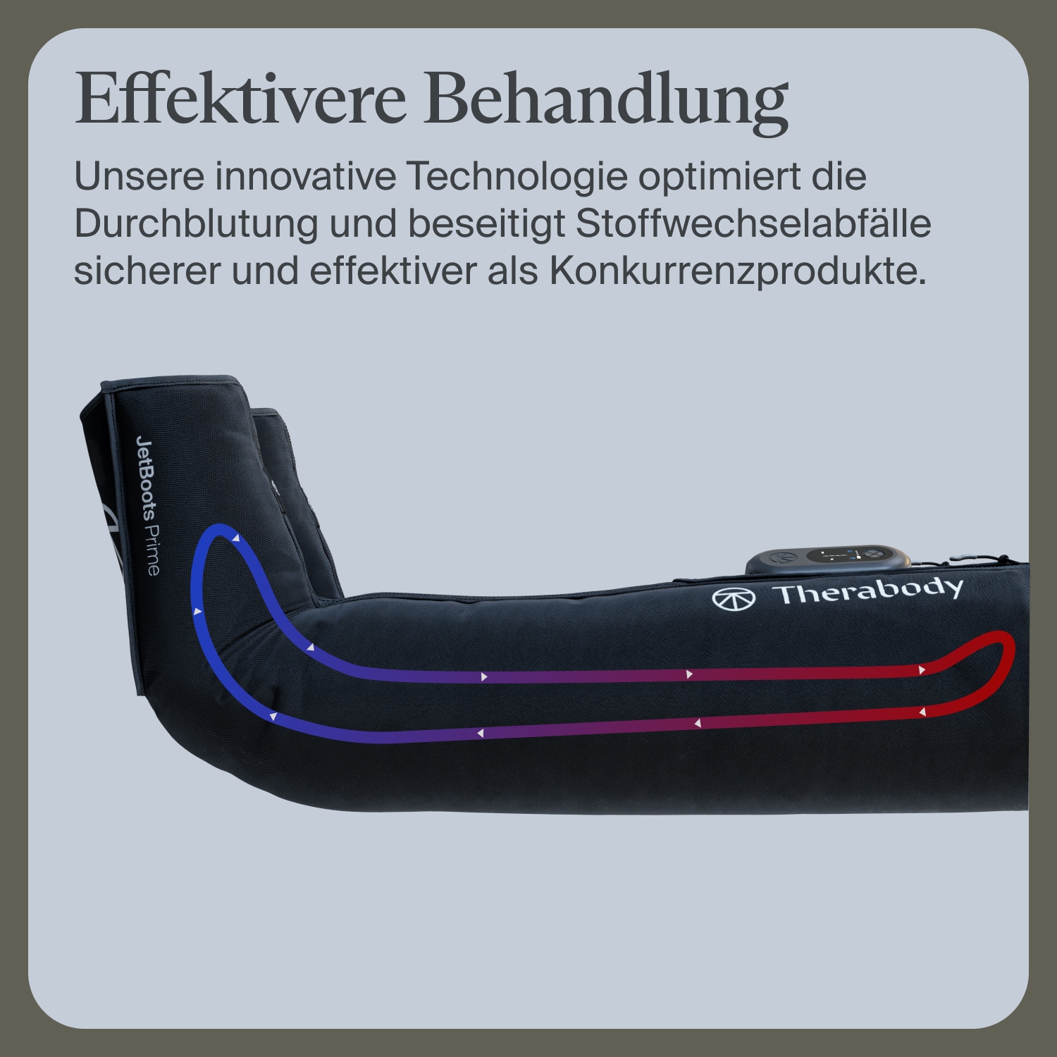 Therabody Massagegerät »Gr. M, RecoveryAir JetBoots Prime Kompressions-Stiefel, Medium«, lindert Muskelschmerz, fördert Regeneration, Leistung, Flexibilität