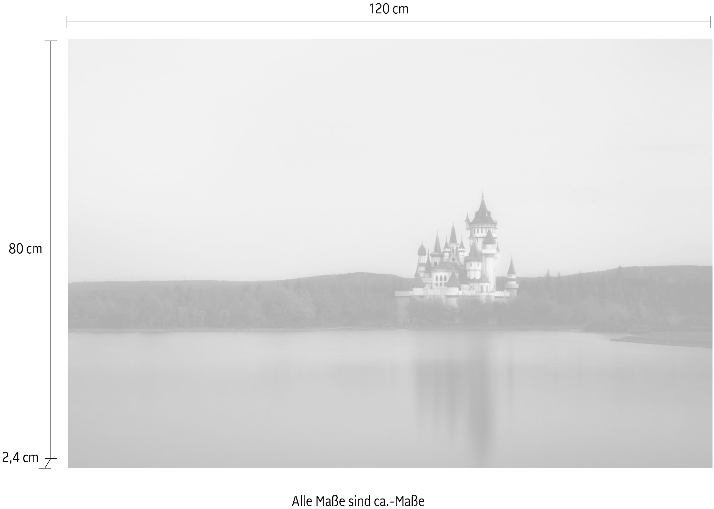queence Acrylglasbild »Schloss«, Schloss-Märchen-Märchenbilder-Prinzen-Prinzessinnen, Fine Art-Print in Galeriequalität