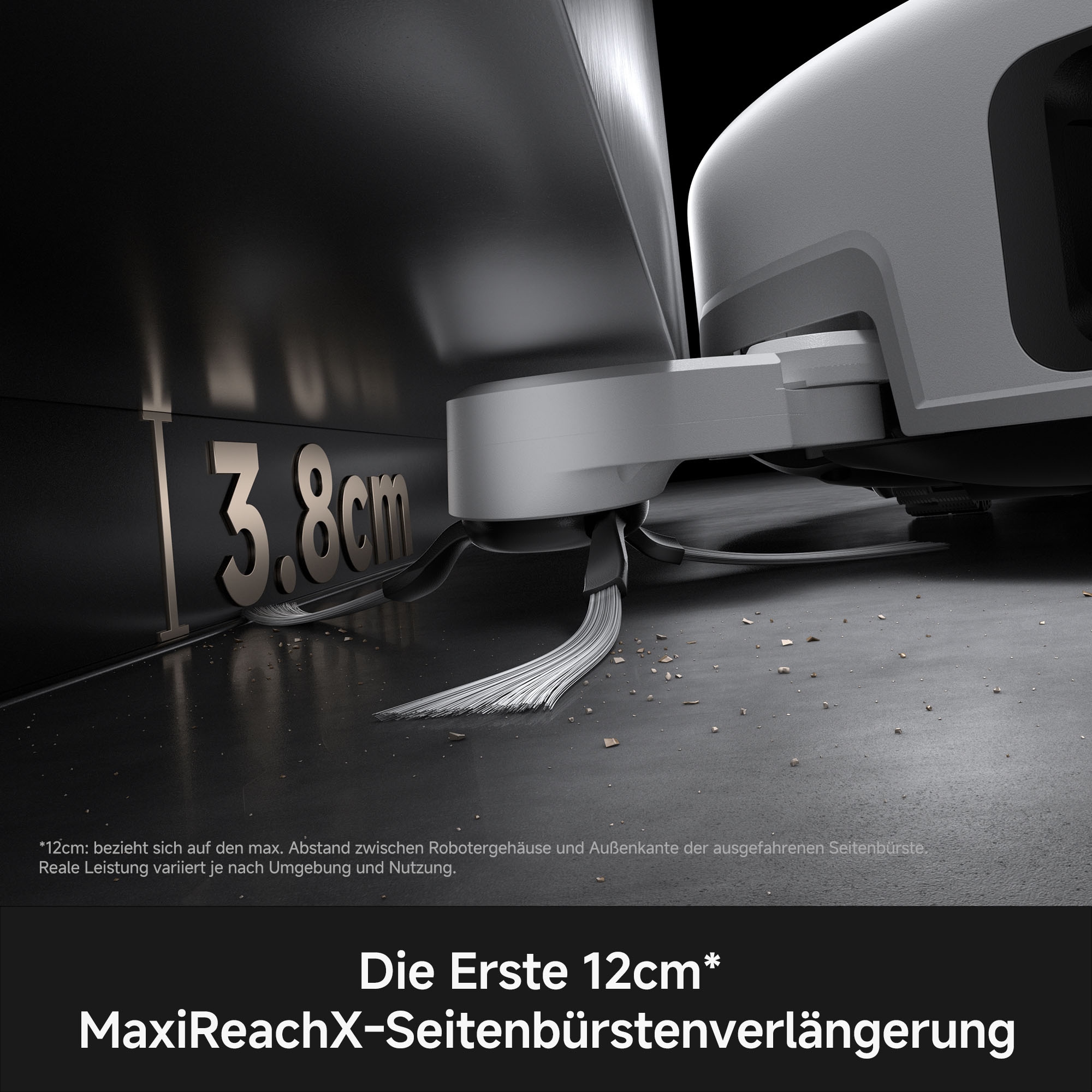 Mova Saugroboter »V70 Ultra Complete, MaxiReachX-Doppelverlängerung« 40.000 Pa Saugkraft, 15N Abwärtsdruck & 300 U/min Wischen