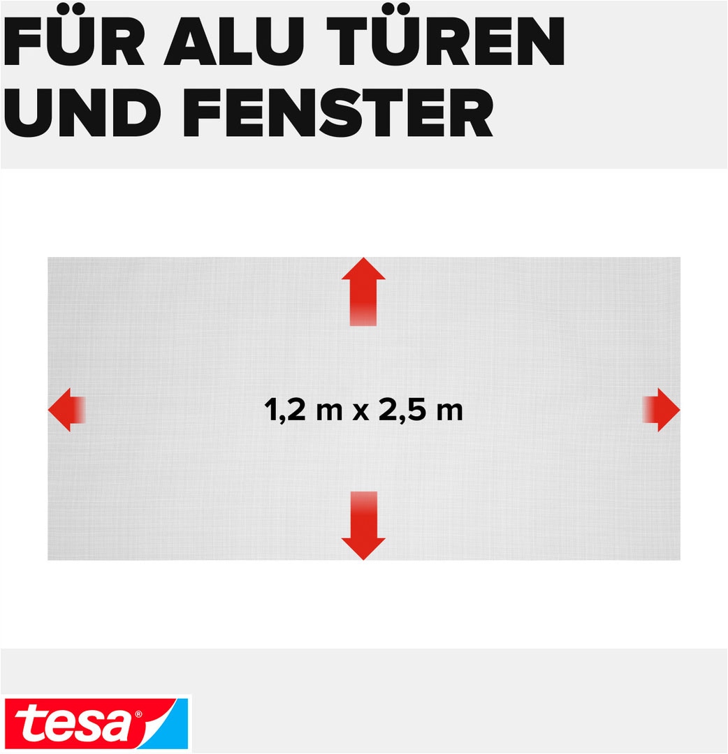 tesa Fliegengitter-Gewebe »Nachfüllrolle Fiberglas - Fliegengitter Ersatzrolle« Packung, Nachfüllrolle, 1 Stk. tlg. INSECT STOP Ersatz-Rolle 120x250cm