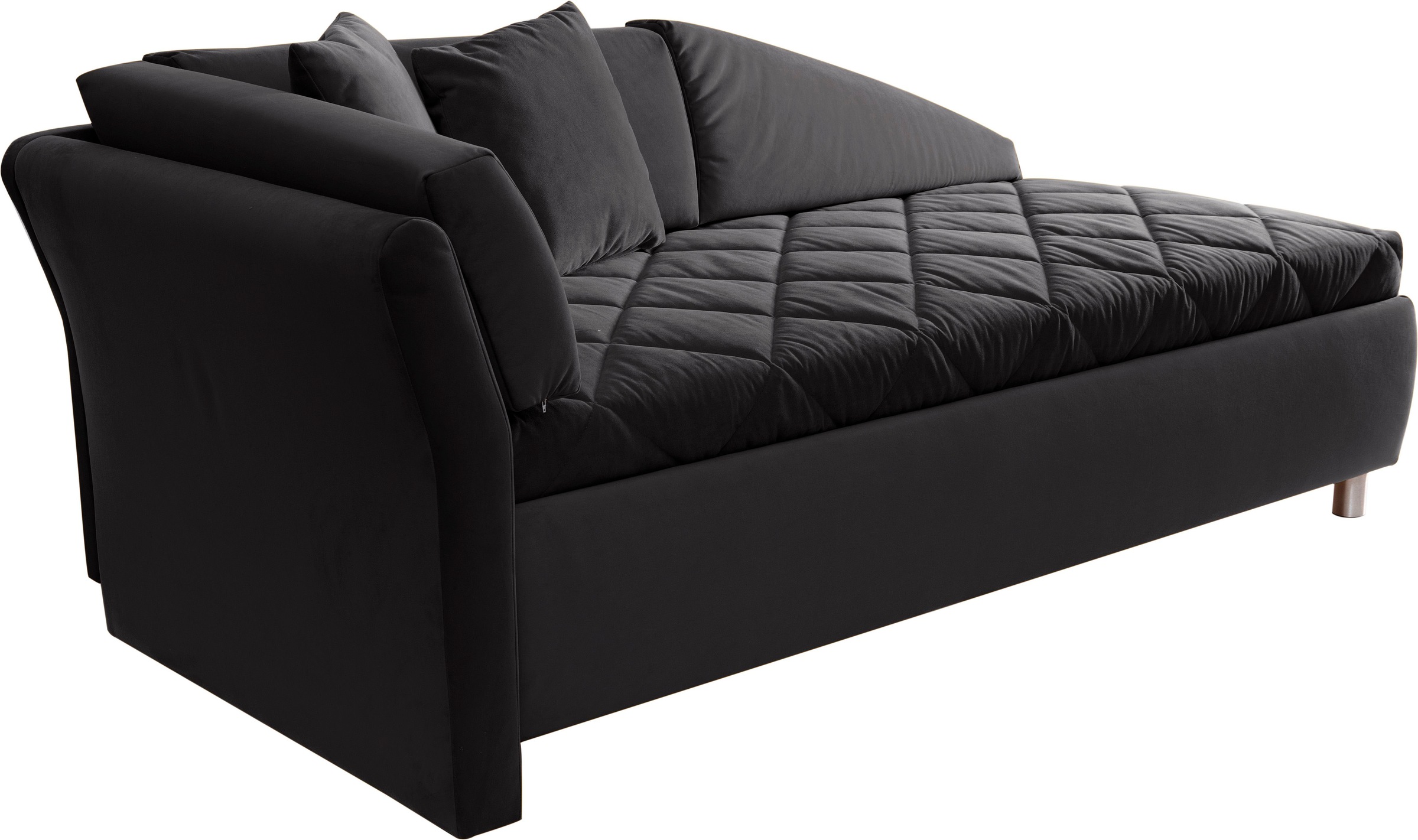 alina Schlafsofa »Lindsay«, Bettkasten, Zierkissen-Set aus: 2 Stk. 40x40cm, 1 Stk. 30x30cm