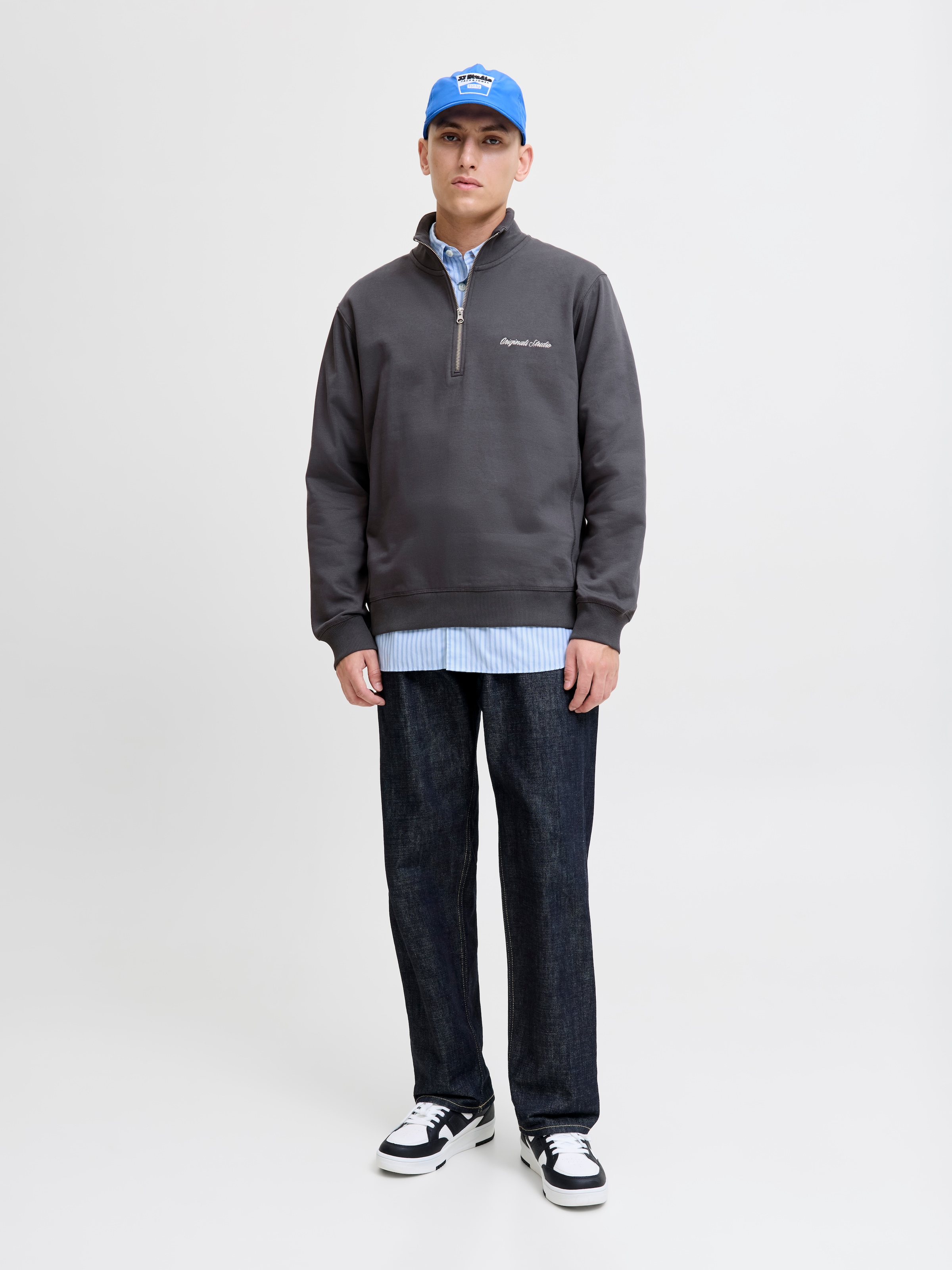 Jack & Jones Sweatshirt »JORNORREBRO EMB SWEAT HIGH NECK SN«
