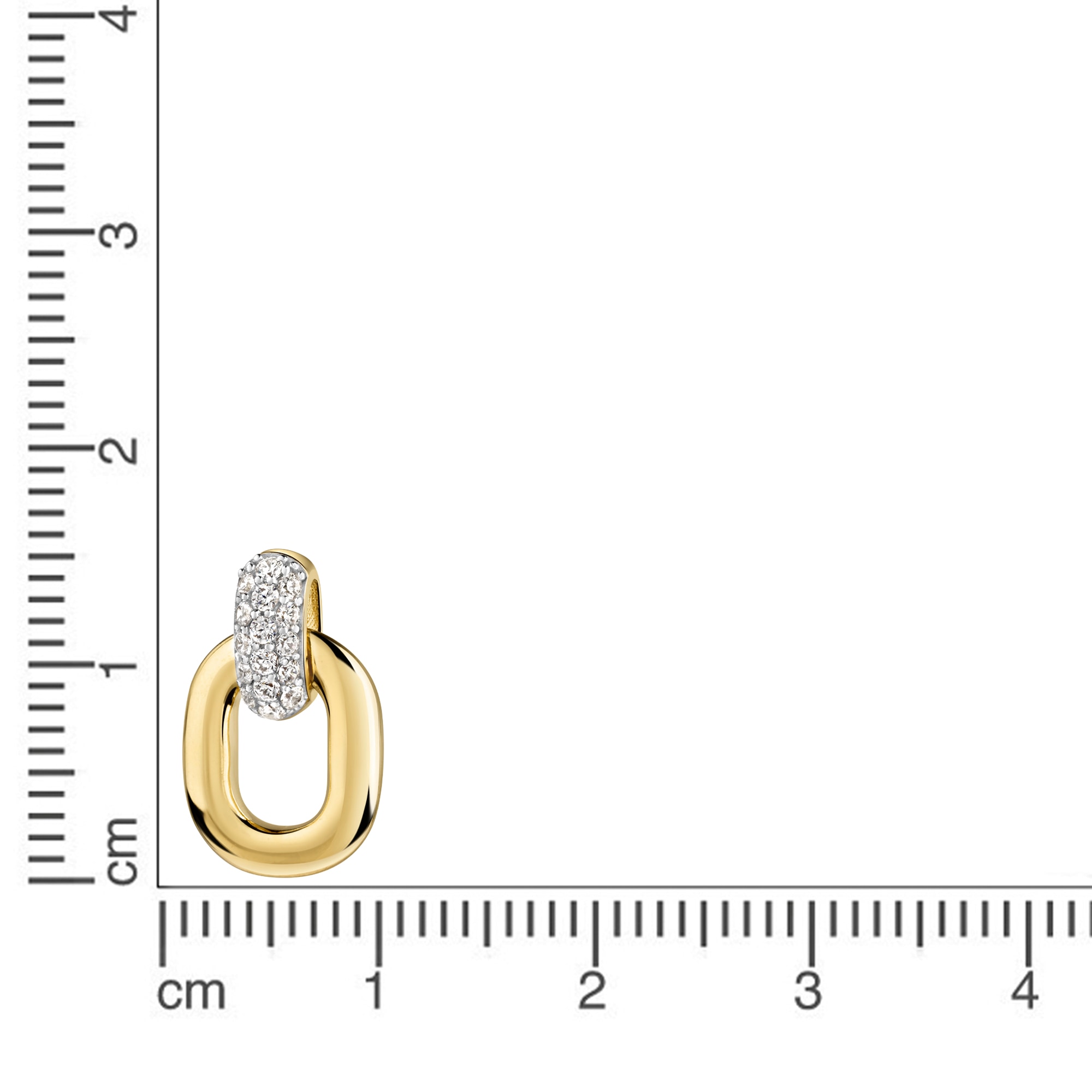 Firetti Kettenanhänger »Schmuck Geschenk Gold 333 Halsschmuck Anhänger Drop bicolor«  mit Zirkonia (synth.)