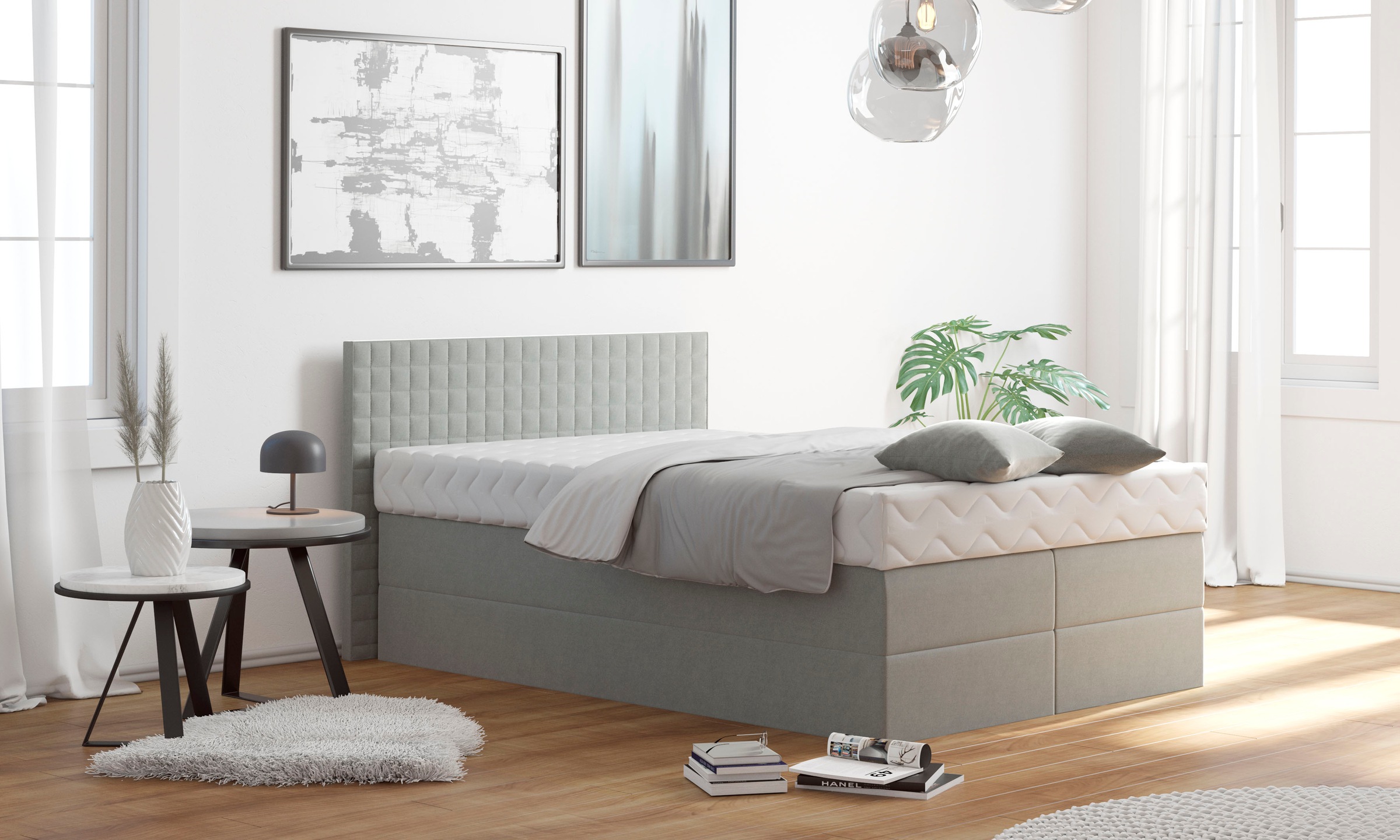 Westfalia Schlafkomfort Boxspringbett mit Knöpfen in Kristalloptik, wahlwei günstig online kaufen