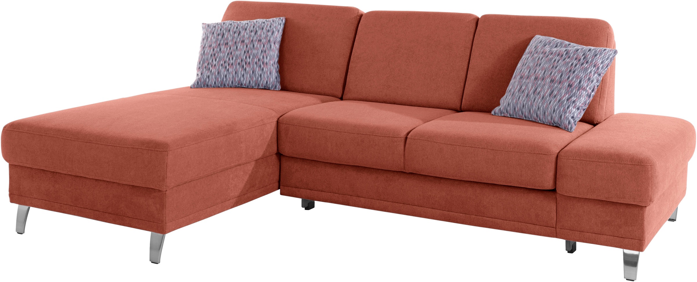 sit&more Ecksofa »Clio L-Form«, wahlweise mit Bettfunktion oder Vorziehsitz und Bettkasten, Federkern