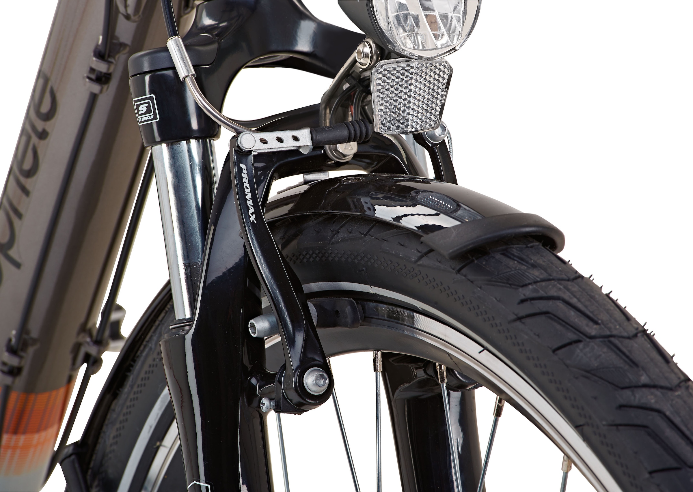 Prophete E-Bike »Geniesser pro inkl. Seitentasche«, 7 Gang, Shimano, Nexus, Mittelmotor 250 W, (Set, mit Seitentasche)