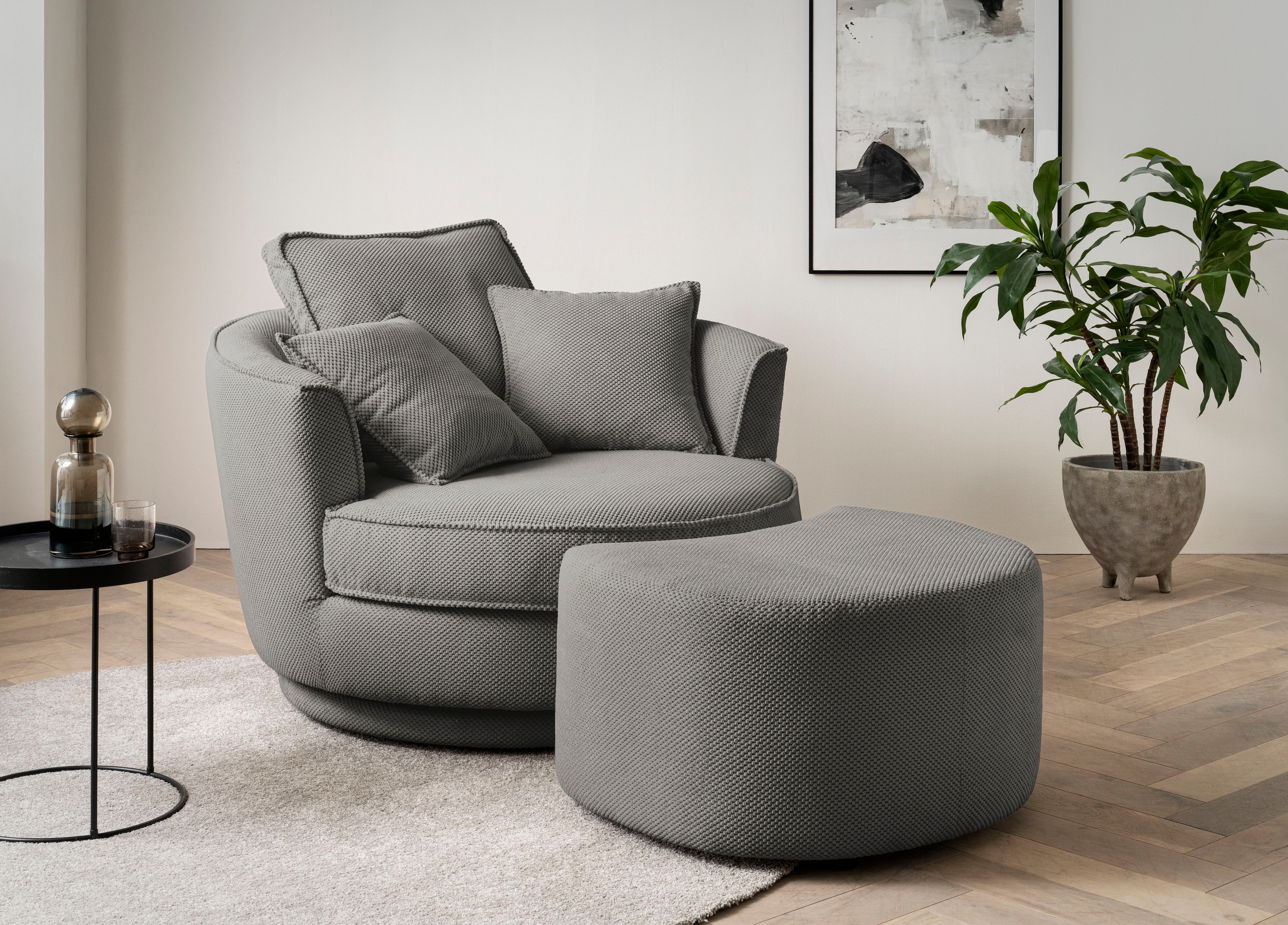 Leonique Drehsessel »MAISIE, Love Seat XXL Lese-Sessel, Big-Sessel mit Hock günstig online kaufen