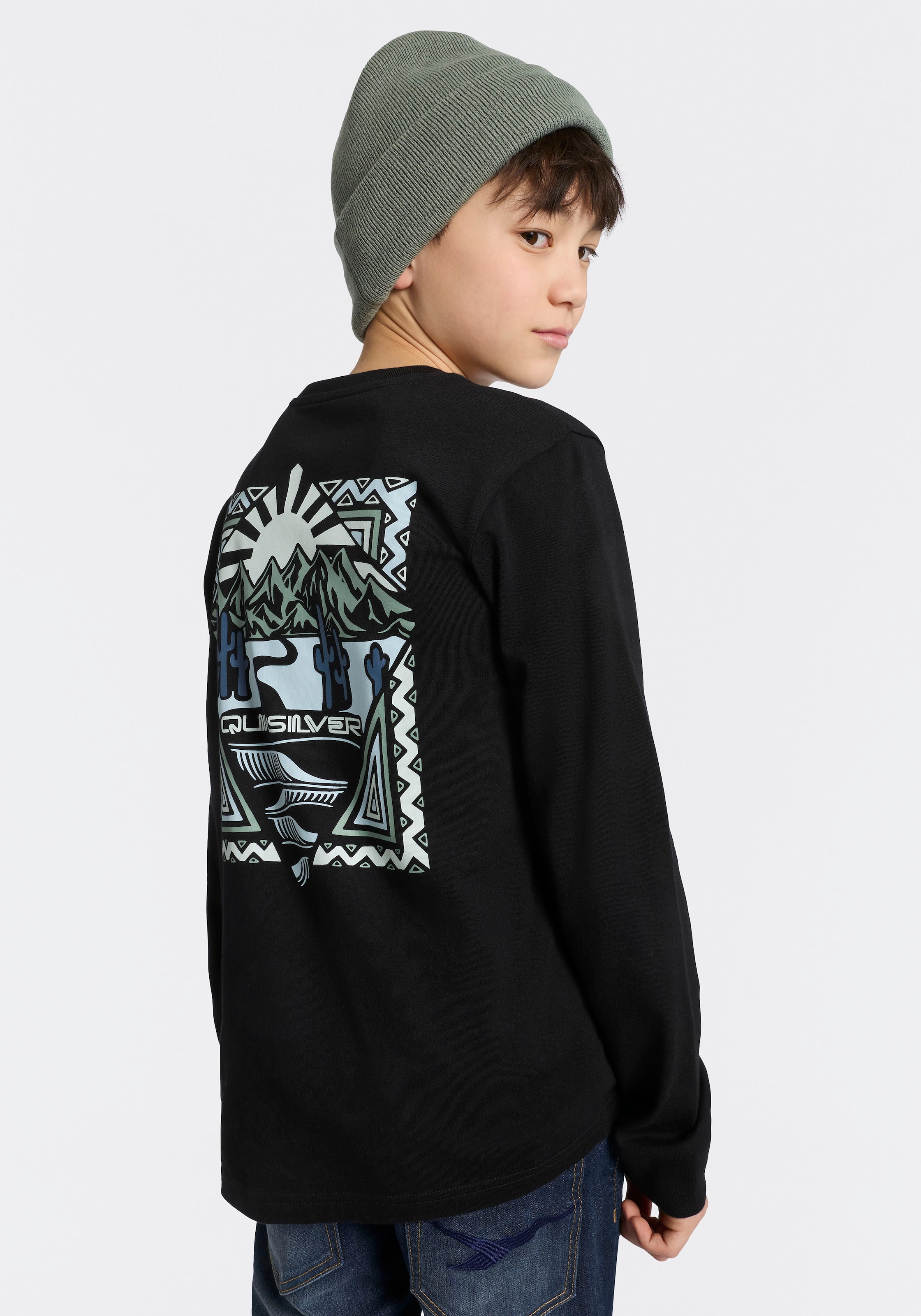 Quiksilver Langarmshirt »DESERT WAV TWIST TIDE LS PAK Y« 2 für vielseitige Aktivitäten, Rundhalsausschnitt, sportlicher Stil