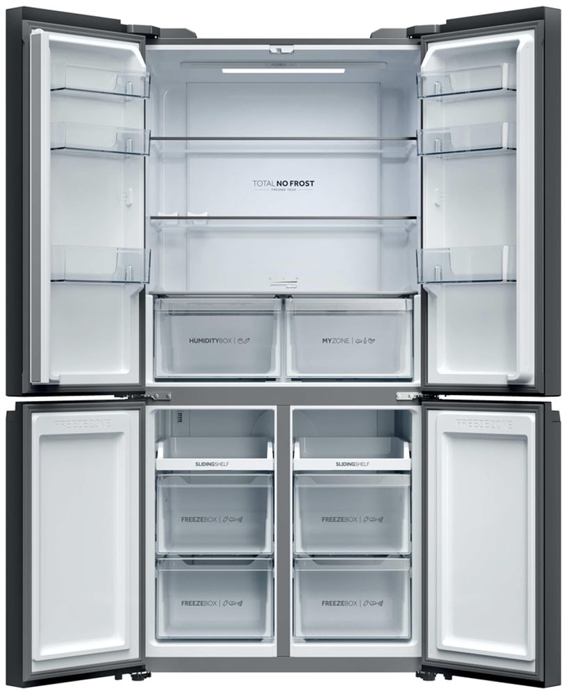 Haier Kühl-/Gefrierkombination Cube 90 »HCR39F19ENPT« 190,5 cm hoch 90,8 cm breit Humidity Zone: Obst, Gemüse und Salat 2x länger frisch halten