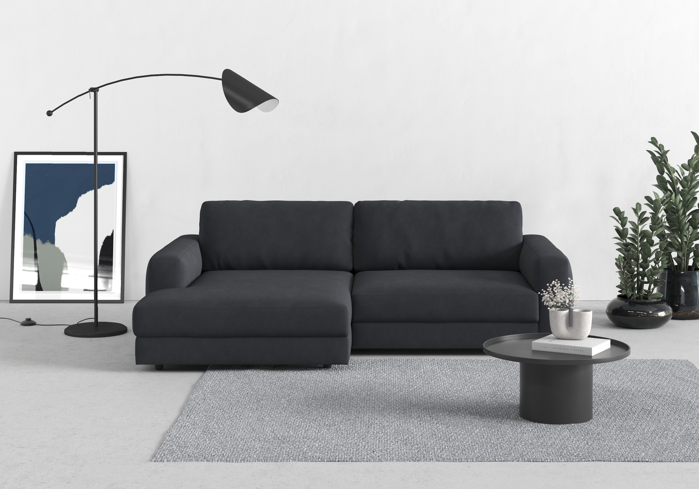 TRENDMANUFAKTUR Ecksofa »Bourbon, Designsofa mit tollem Sitzkomfort, L-Form,«, extra tiefe Sitzfläche, wahlweise mit Sitztiefenverstellung