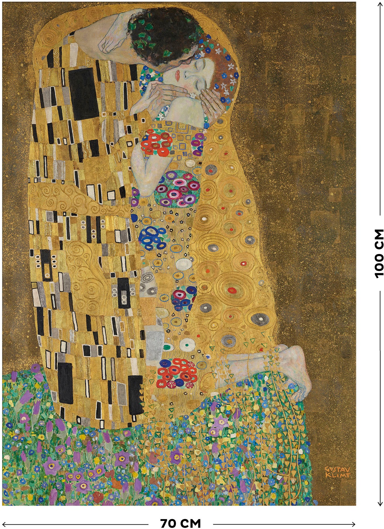 Art for the home Leinwandbild »Kuss (Gustav Klimt)«, (1 St.)