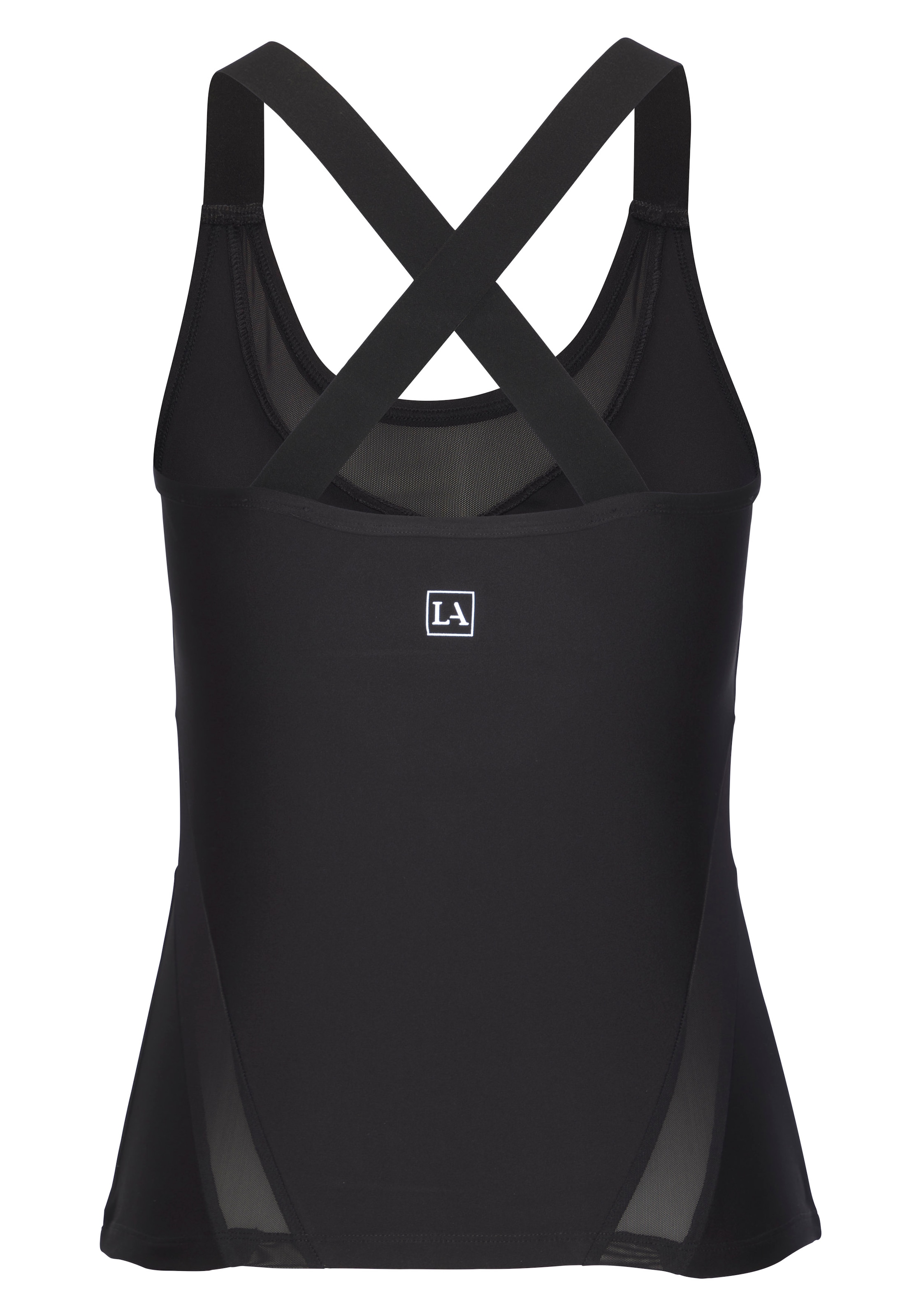 LASCANA ACTIVE Sporttop mit Mesh-Einsatz und gekreuzte Träger im Rücken