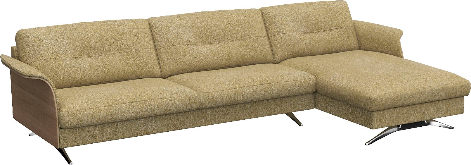 FLEXLUX Ecksofa »Glow, super bequem durch hochwertigem Sitzaufbau mit Federkern, L-Form«, Modernes skandinavisches Design